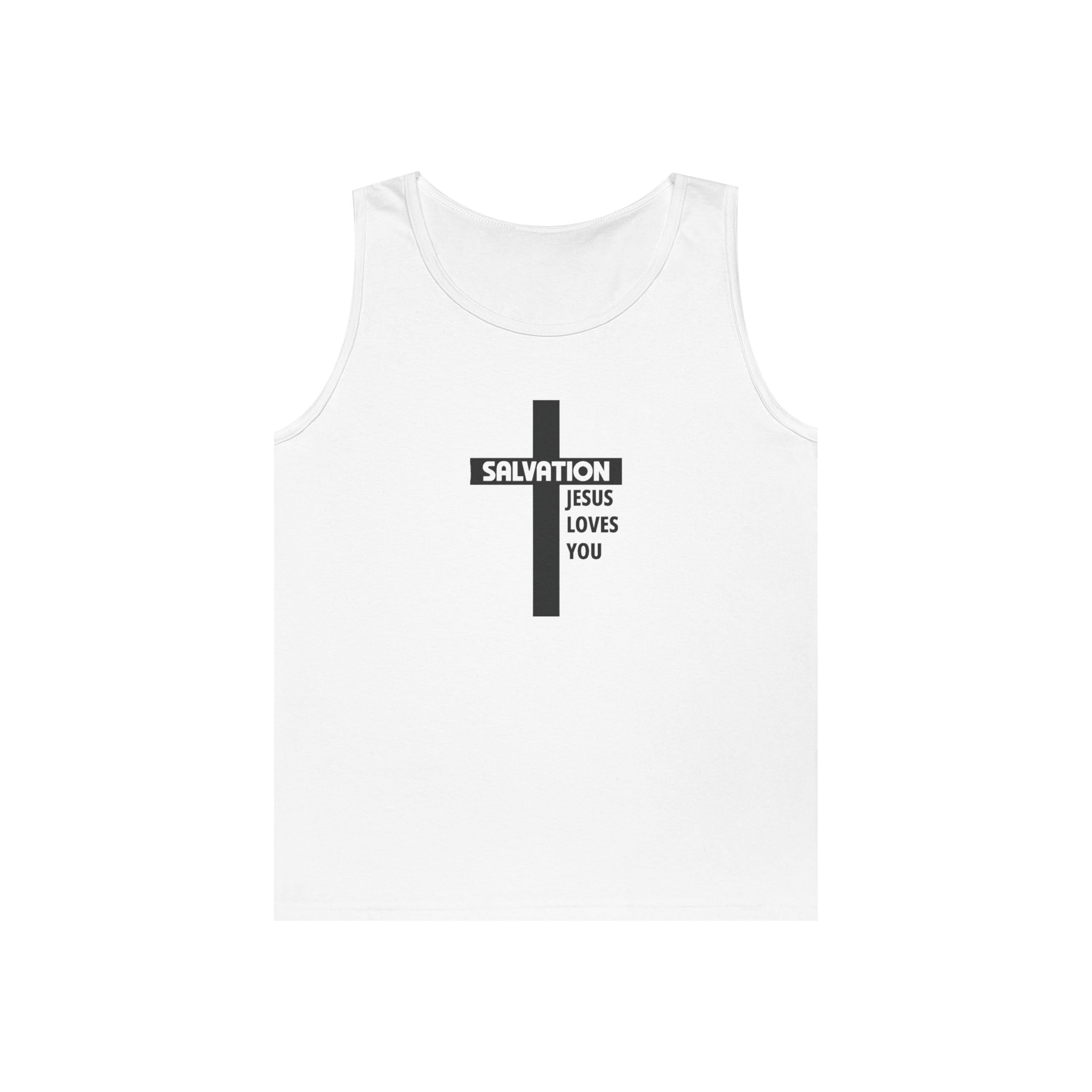 Faith Based Men's Tank Top - Salvation - Jesus Loves You | Tank Top by atgodanddesigns