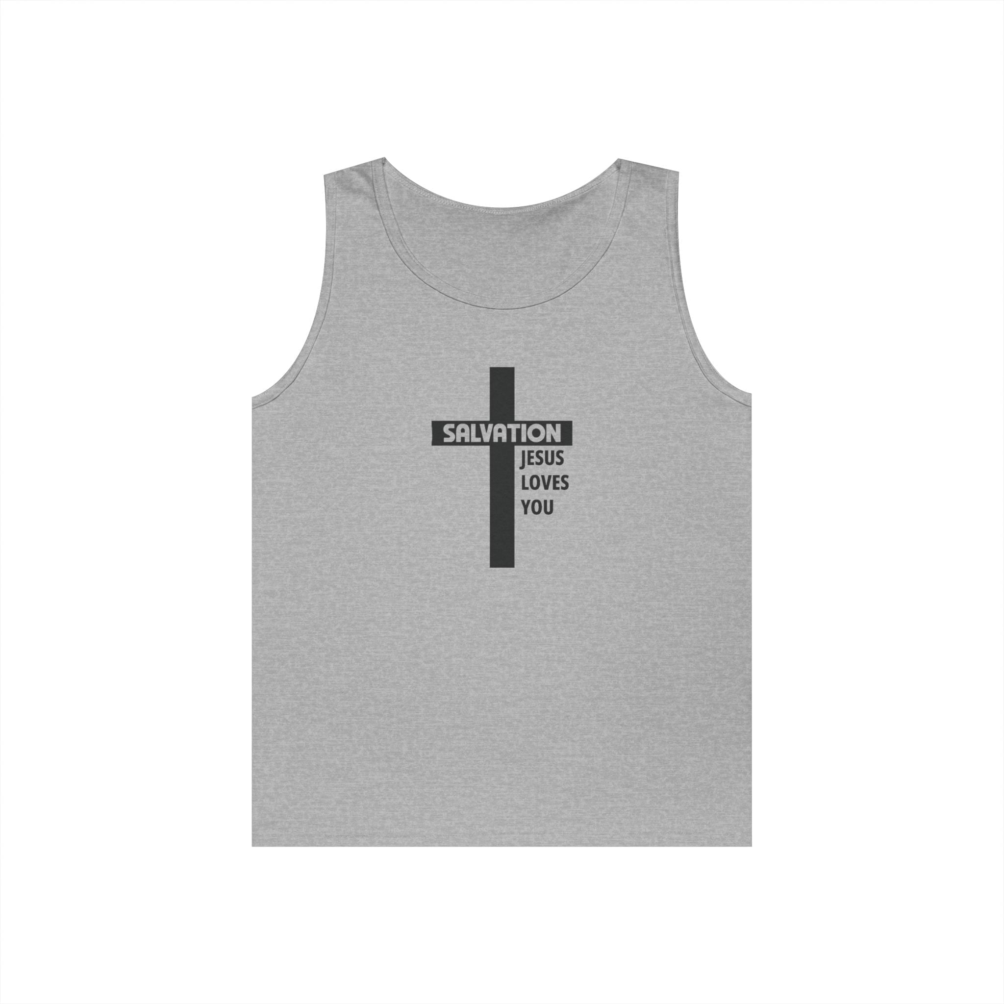 Faith Based Men's Tank Top - Salvation - Jesus Loves You | Tank Top by atgodanddesigns
