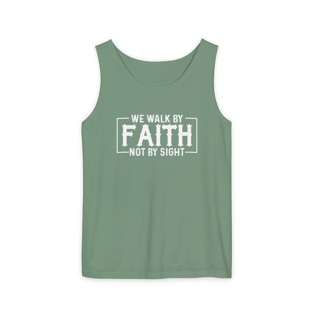 Faith Based Men's Tank Top - Tank Top - We Walk By FAITH Not By Sight | Tank Top by atgodanddesigns