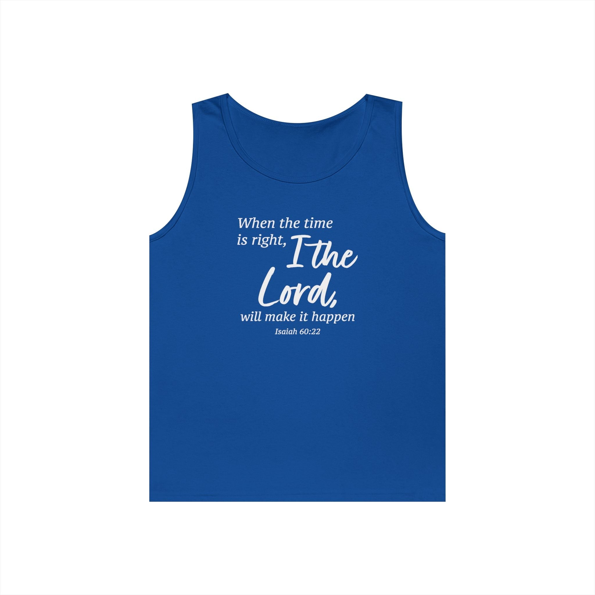 Faith Based Men's Tank Top - When The Time Is Right | Tank Top by atgodanddesigns