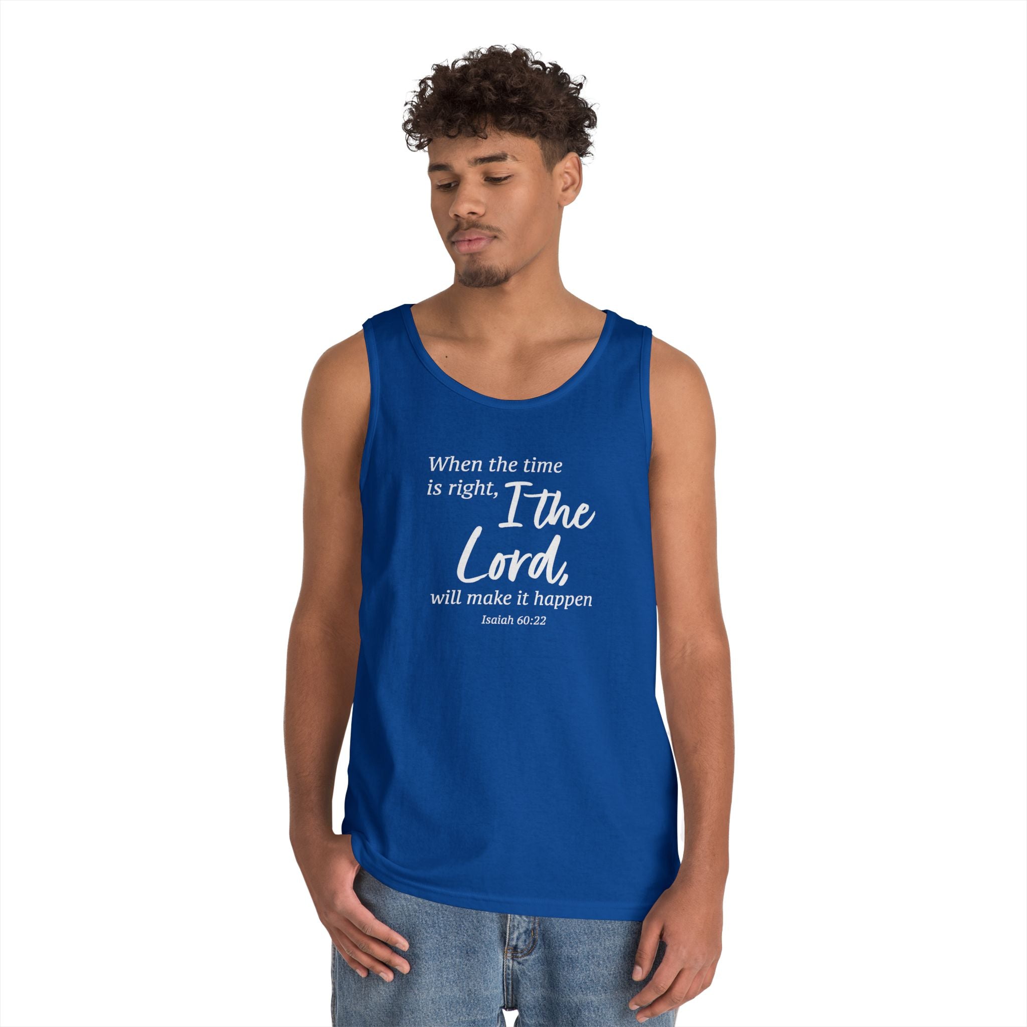 Faith Based Men's Tank Top - When The Time Is Right | Tank Top by atgodanddesigns