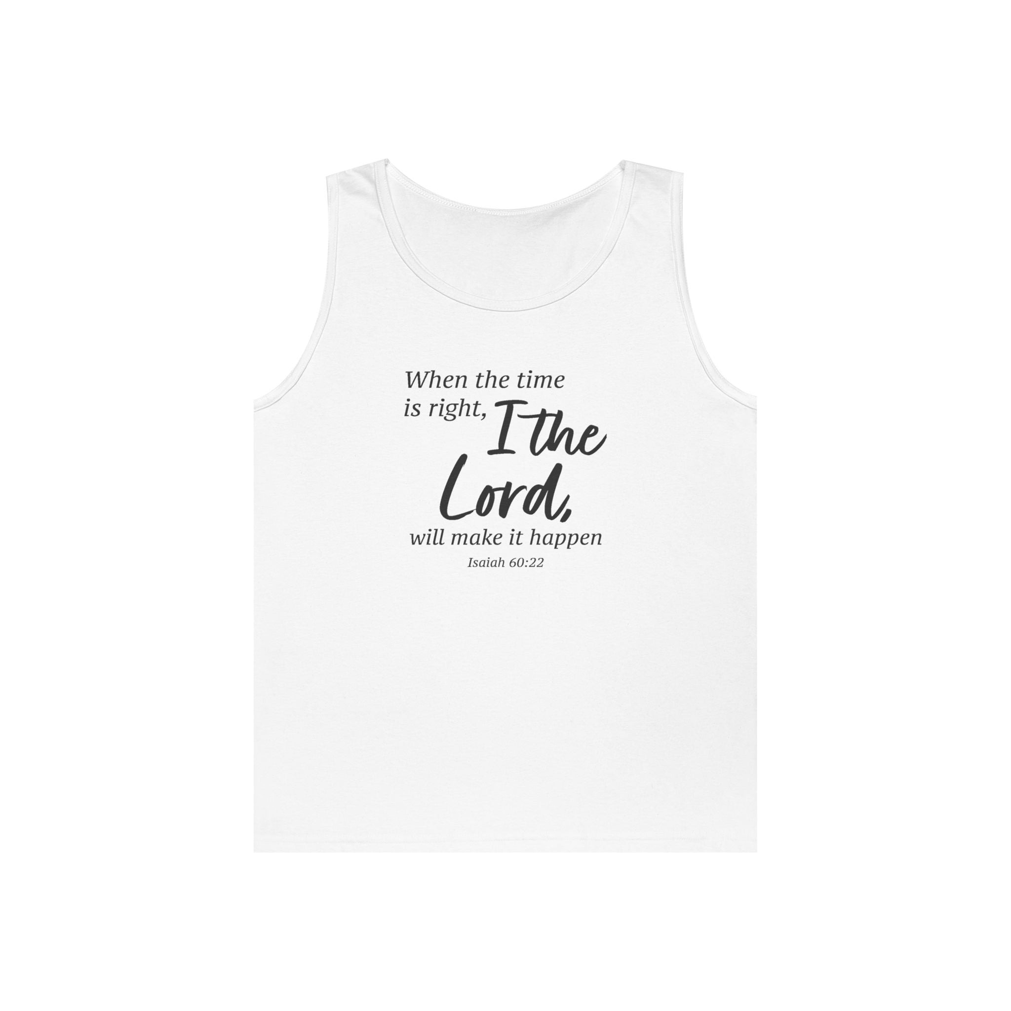 Faith Based Men's Tank Top - When The Time Is Right | Tank Top by atgodanddesigns