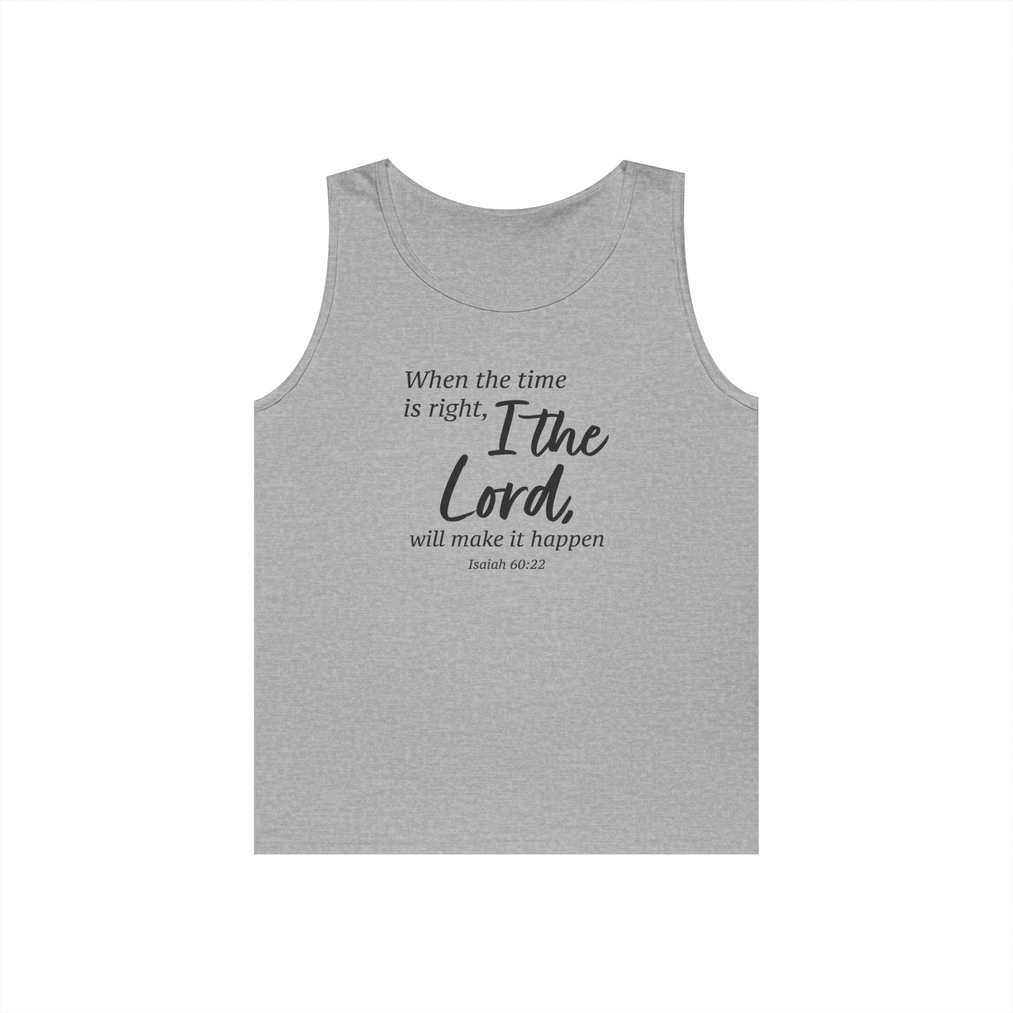 Faith Based Men's Tank Top - When The Time Is Right | Tank Top by atgodanddesigns