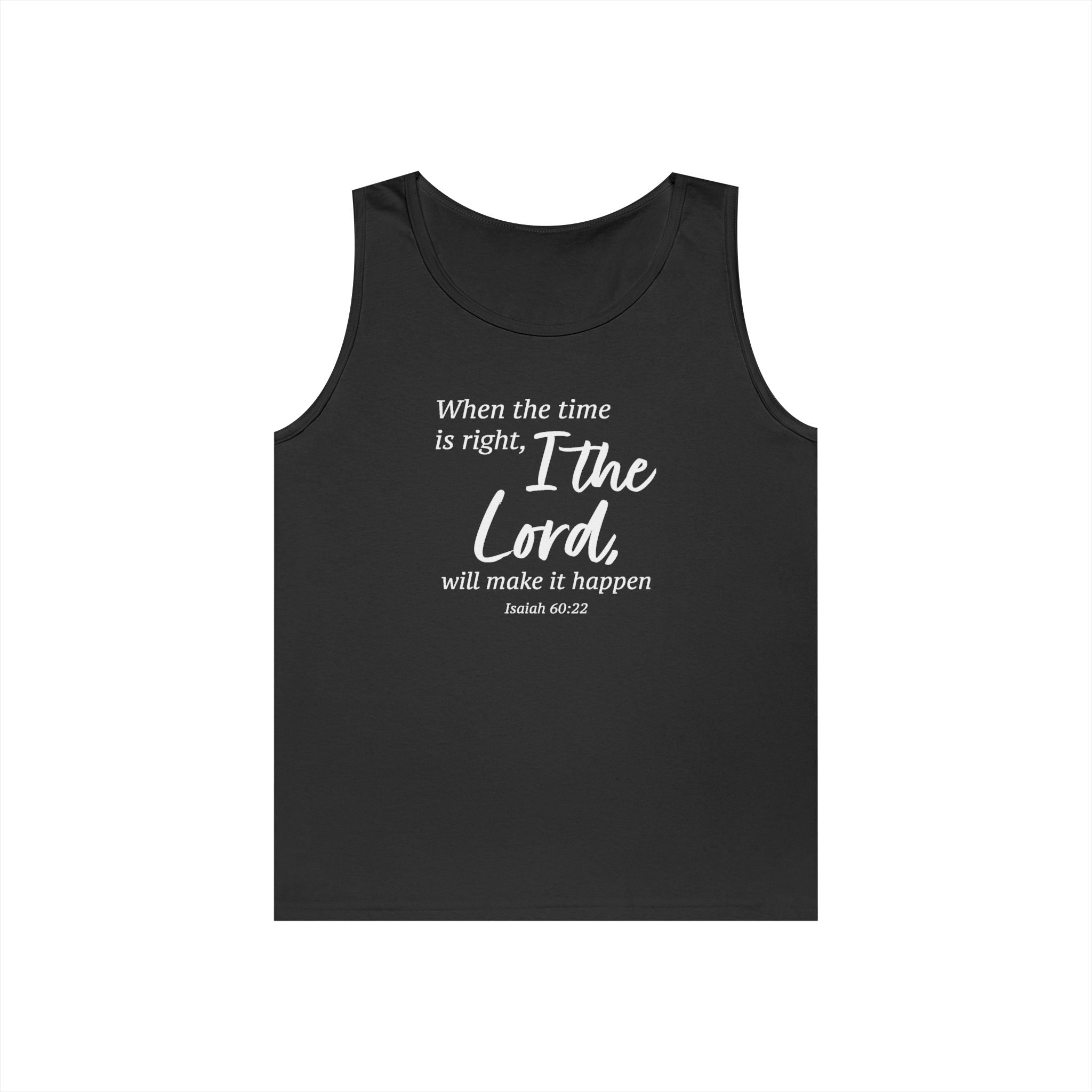 Faith Based Men's Tank Top - When The Time Is Right | Tank Top by atgodanddesigns