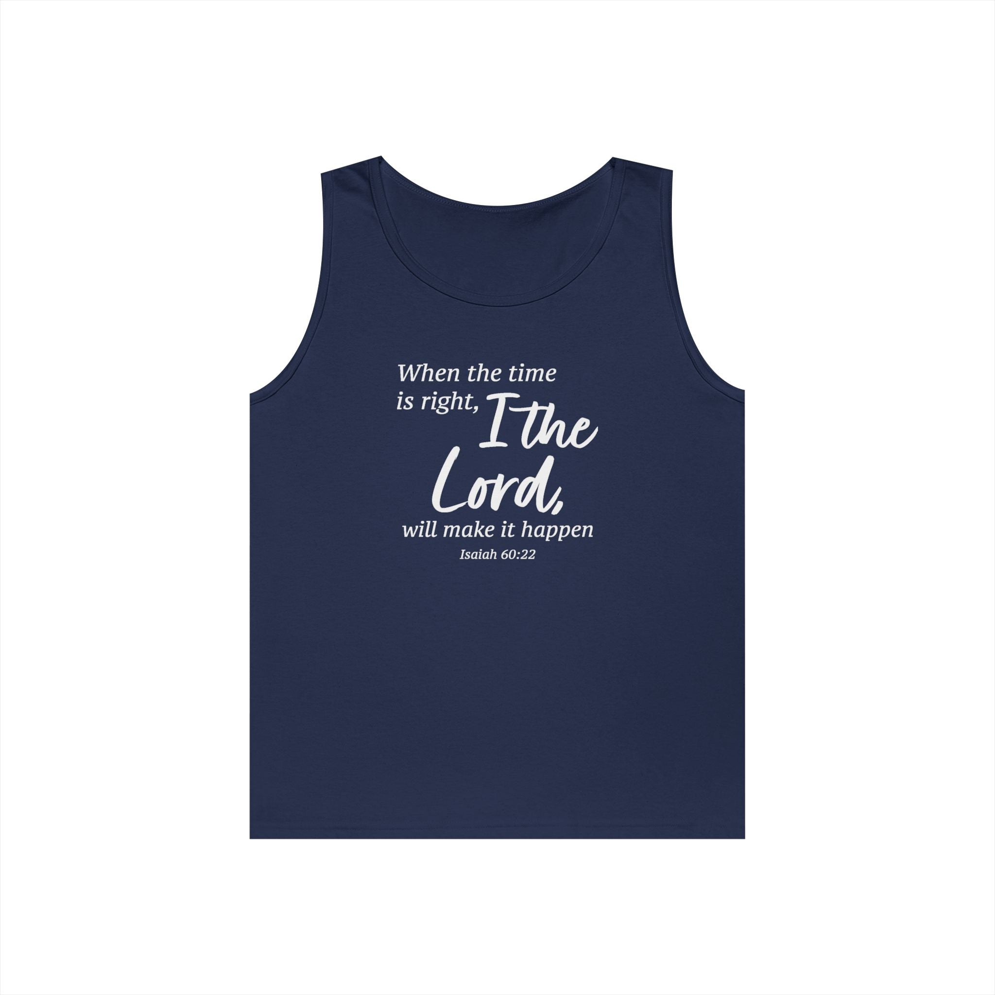 Faith Based Men's Tank Top - When The Time Is Right | Tank Top by atgodanddesigns