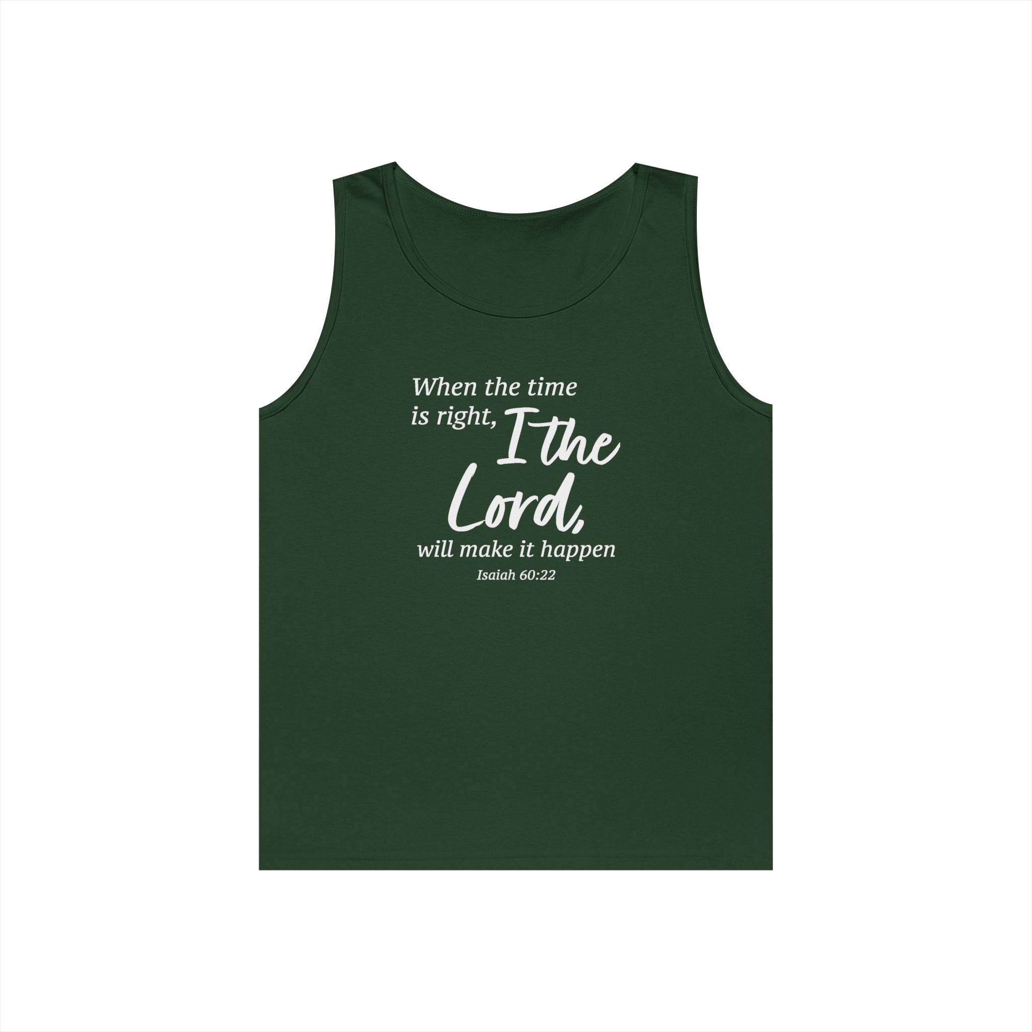 Faith Based Men's Tank Top - When The Time Is Right | Tank Top by atgodanddesigns