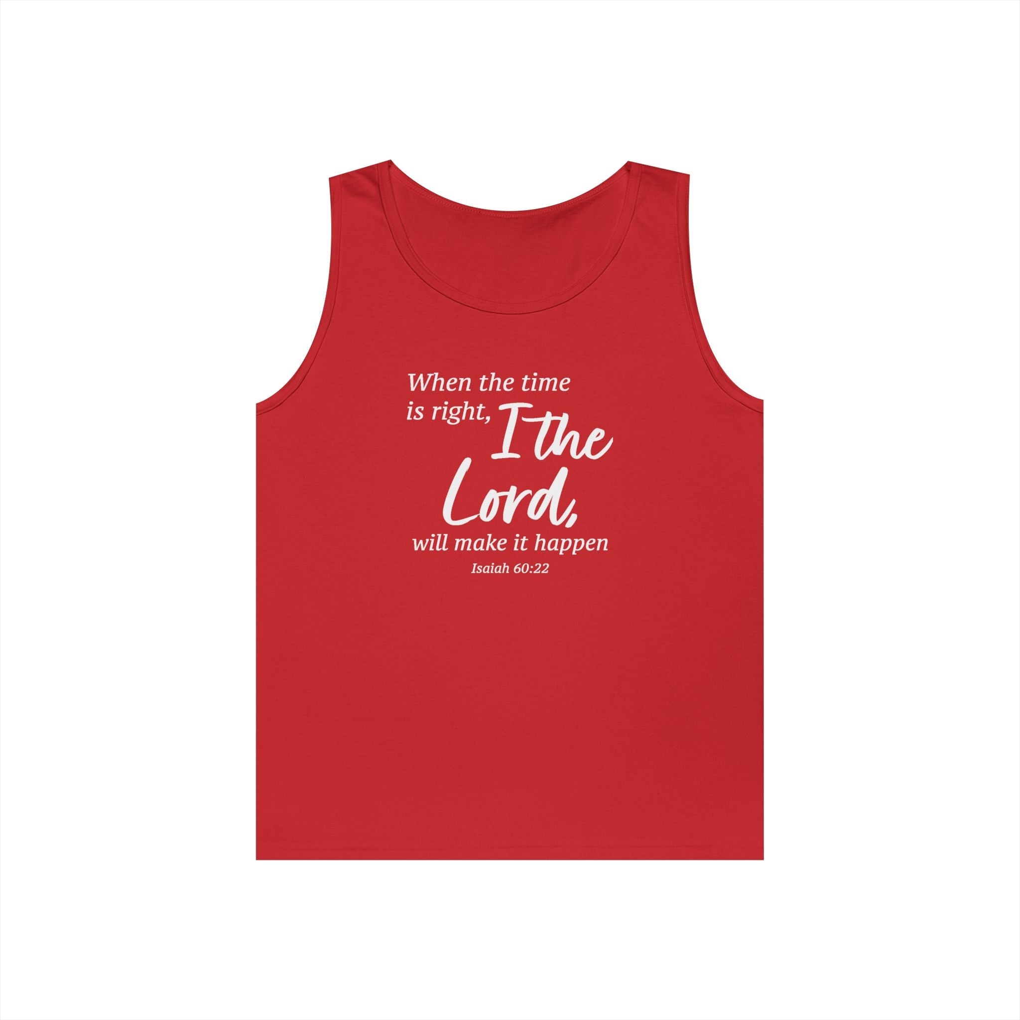 Faith Based Men's Tank Top - When The Time Is Right | Tank Top by atgodanddesigns