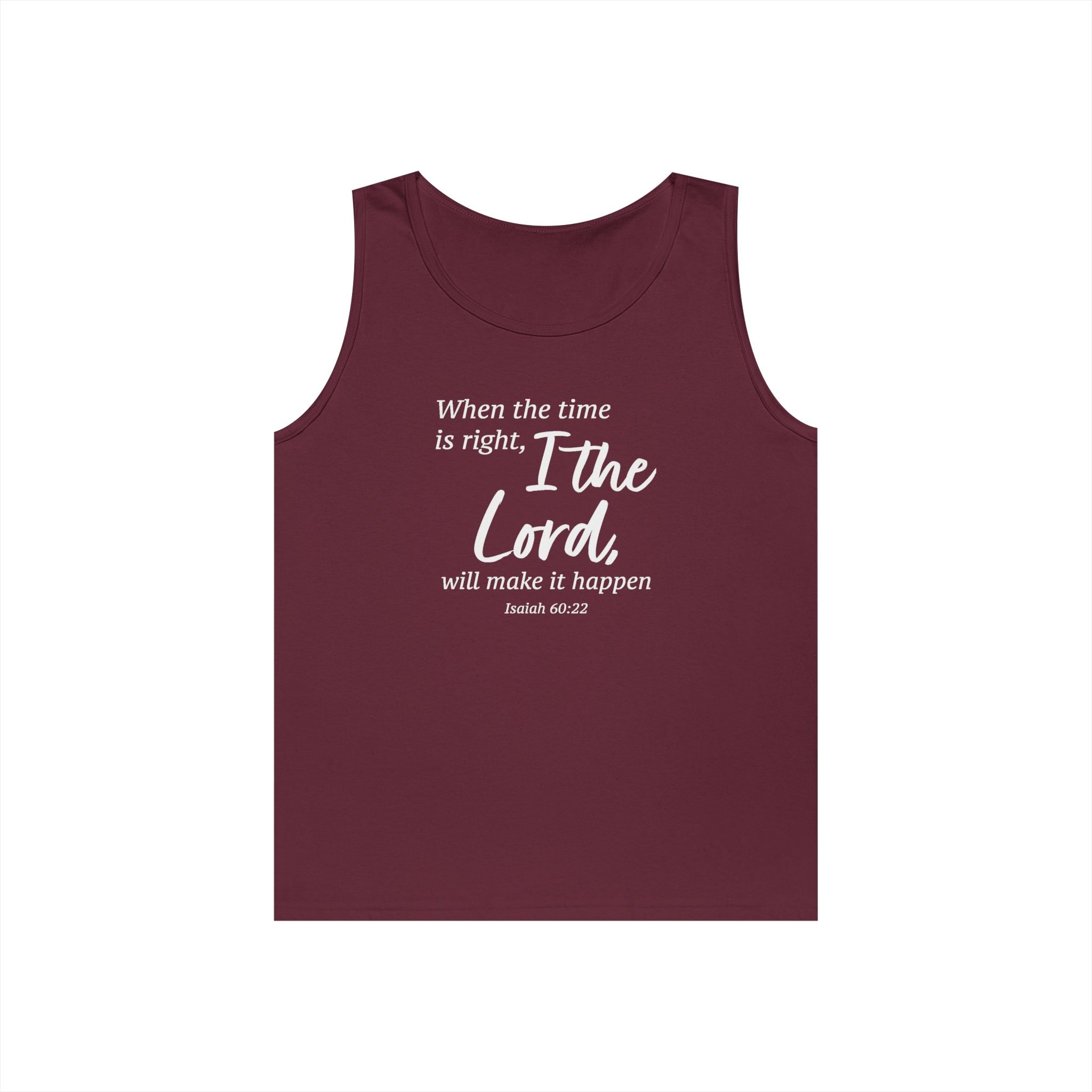 Faith Based Men's Tank Top - When The Time Is Right | Tank Top by atgodanddesigns