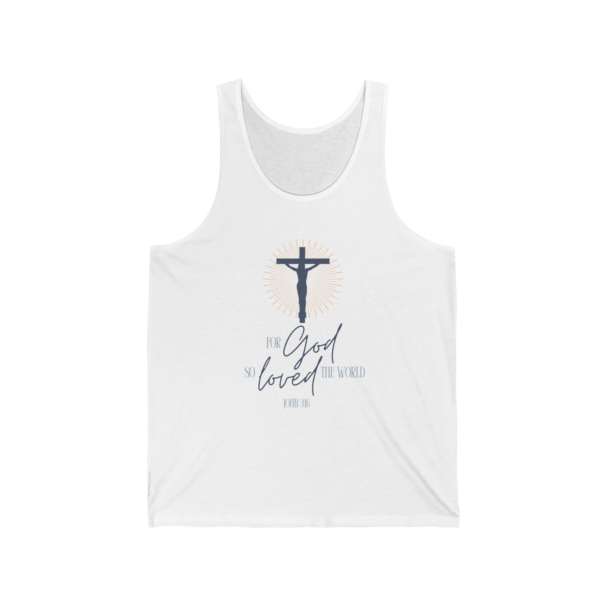 Faith Based Men's Tank Tops - For God So loved The World | Tank Top by atgodanddesigns