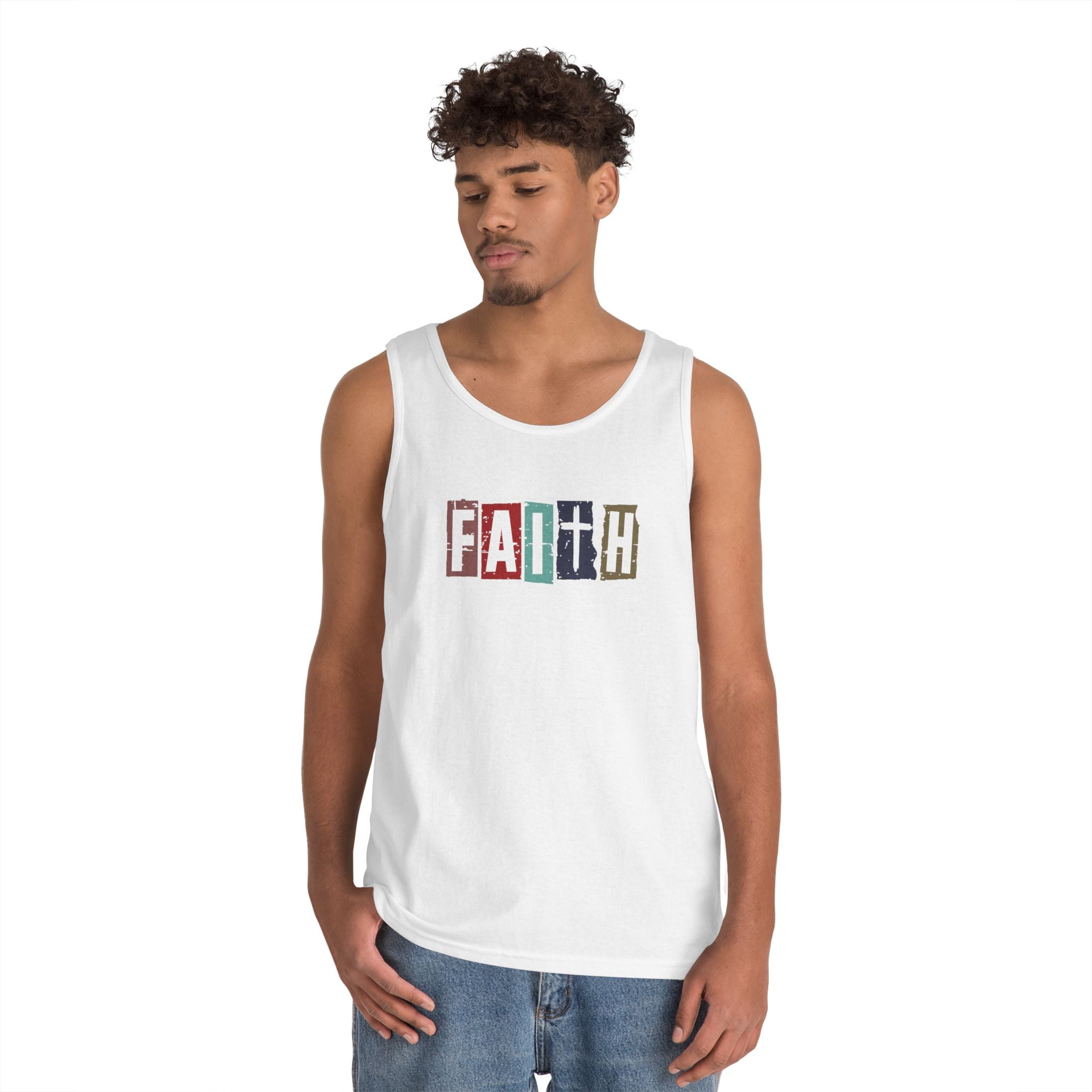 Faith Based Teen Boy Tank - FAITH | Tank Top by atgodanddesigns