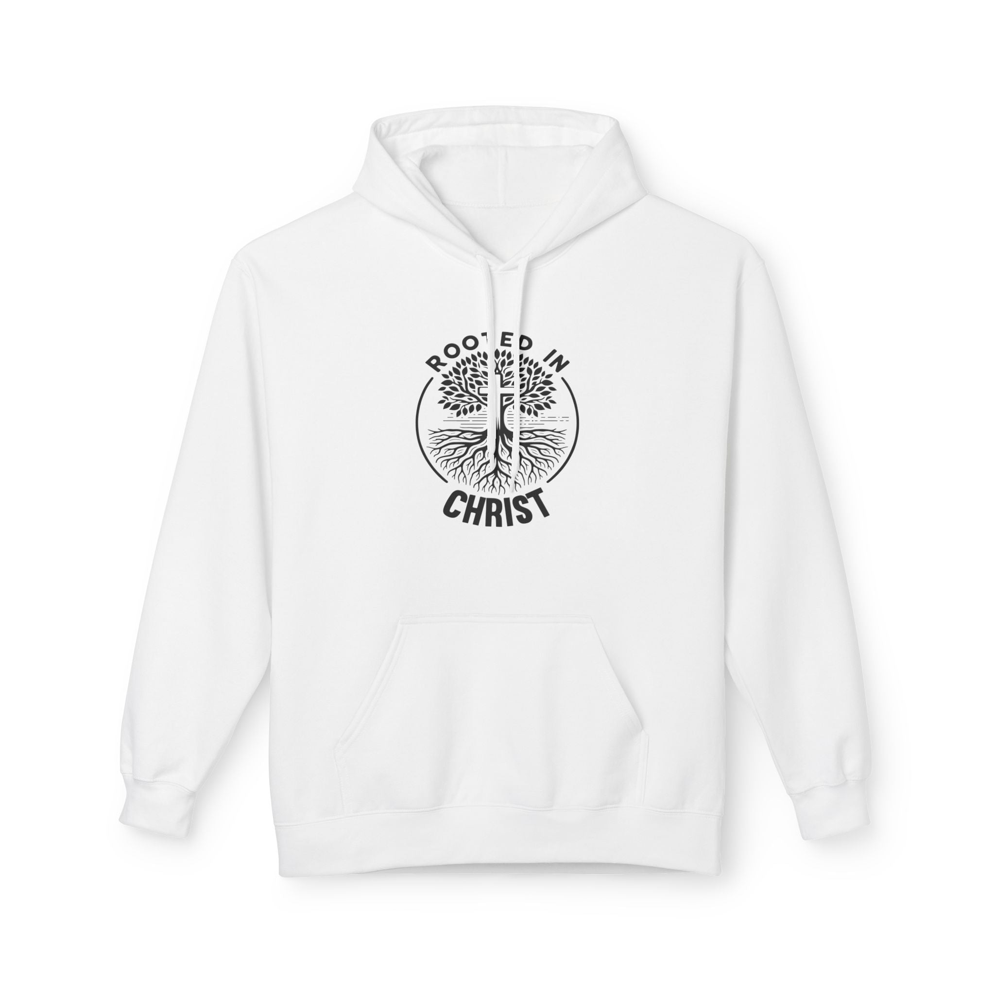 Faith Based Teen Boys Fleece Hoodie - Rooted In Christ | Hoodie by atgodanddesigns