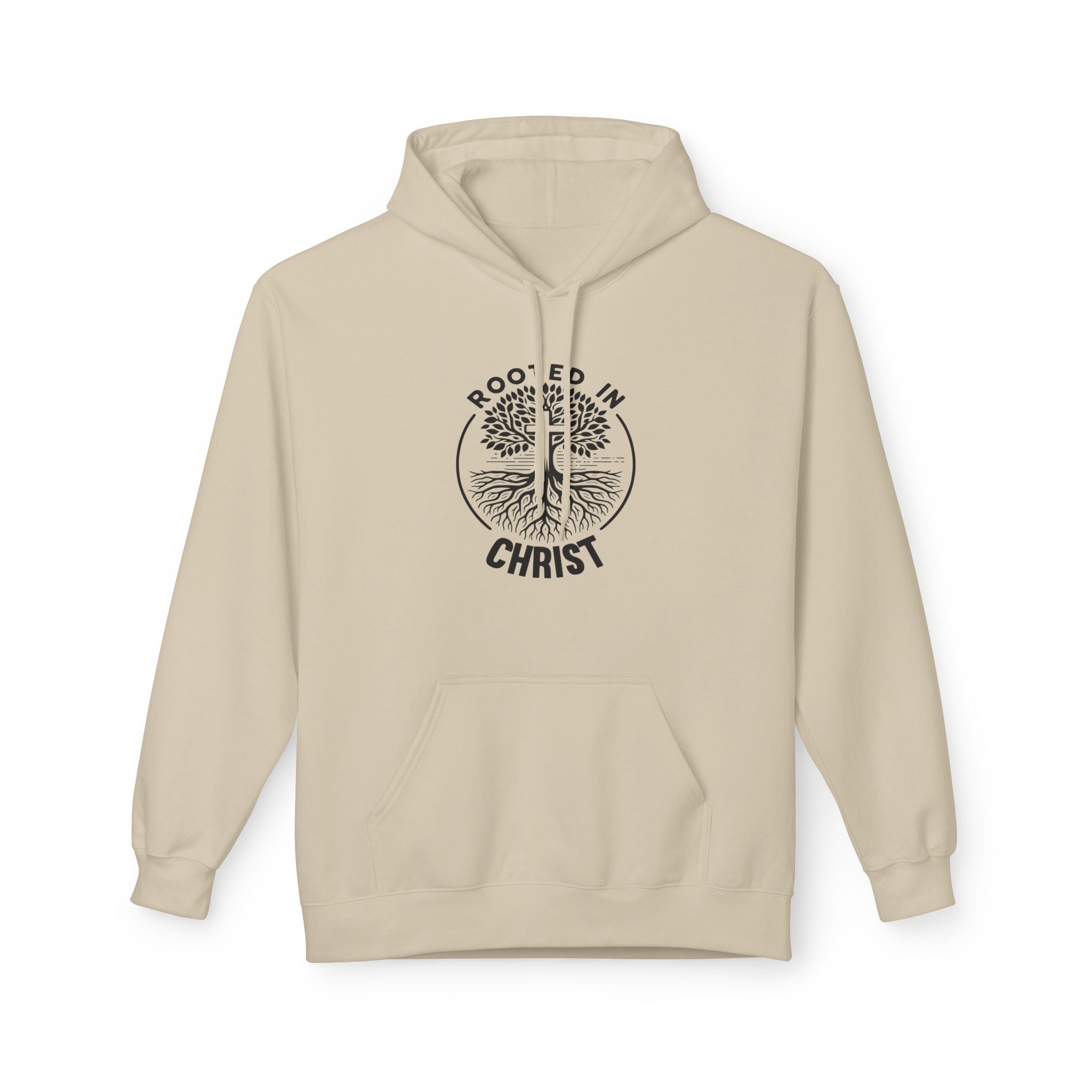 Faith Based Teen Boys Fleece Hoodie - Rooted In Christ | Hoodie by atgodanddesigns