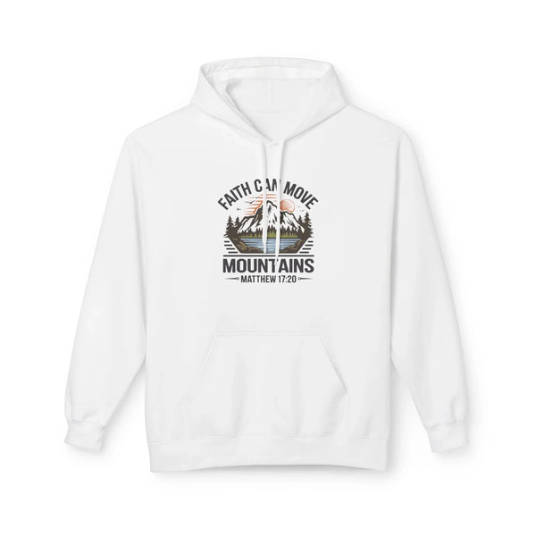 Faith Based Teen Boys Hoodie - Faith Can Move Mountains | Hoodie by atgodanddesigns