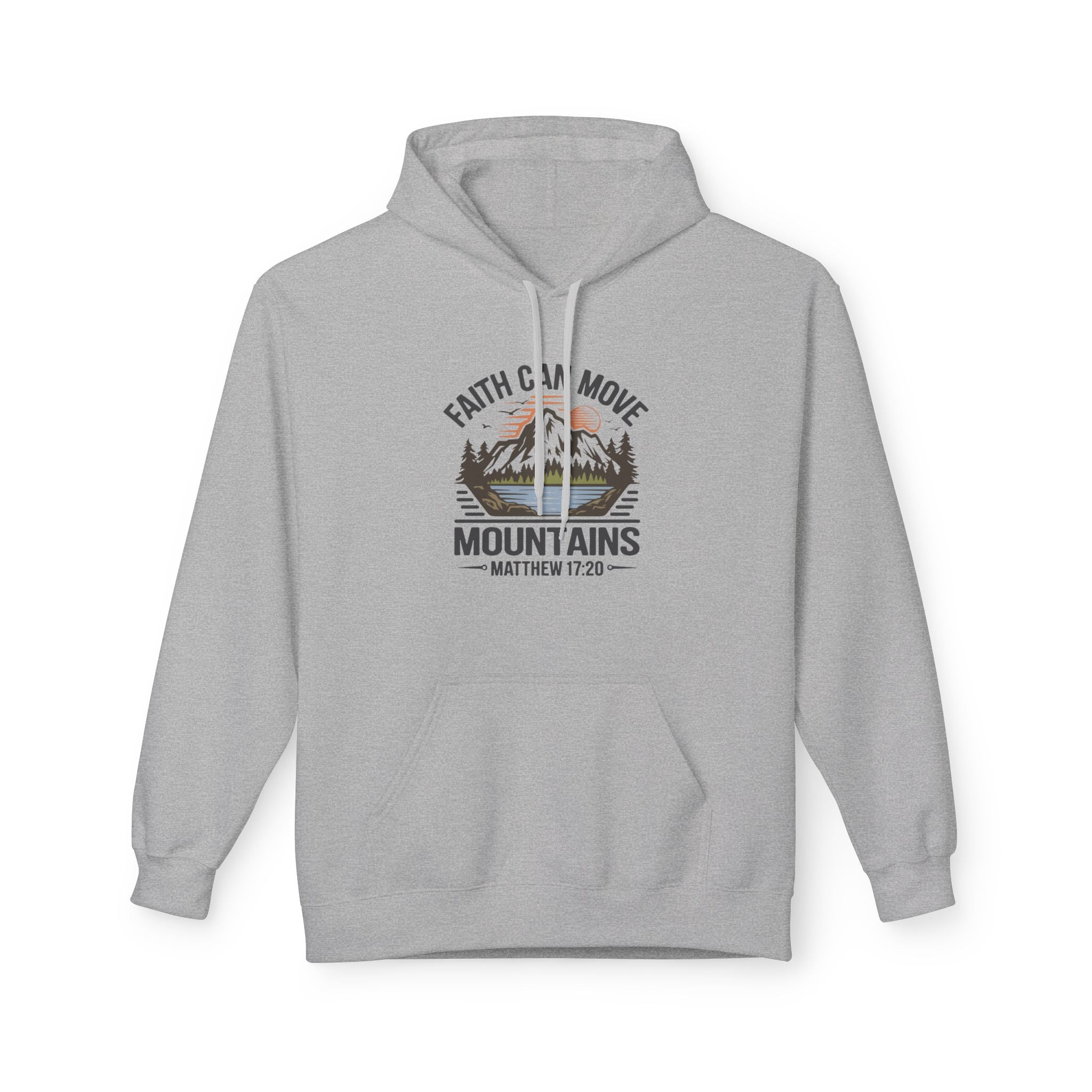 Faith Based Teen Boys Hoodie - Faith Can Move Mountains | Hoodie by atgodanddesigns