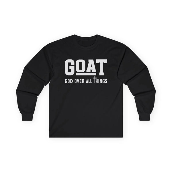 Faith Based Teen Boys Long Sleeve T-Shirt - GOAT - God Over All Things | Long - sleeve by atgodanddesigns