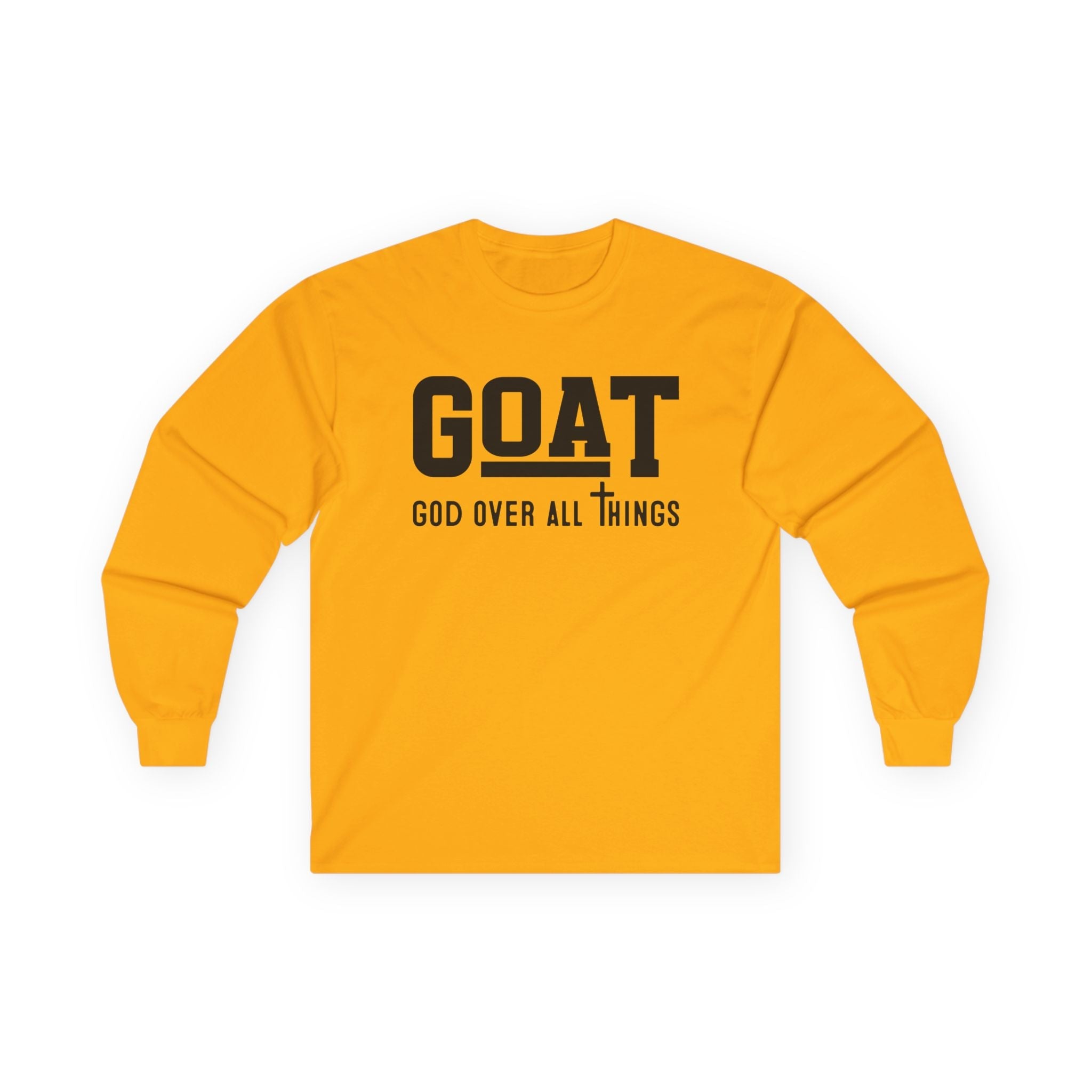 Faith Based Teen Boys Long Sleeve T-Shirt - GOAT - God Over All Things | Long - sleeve by atgodanddesigns