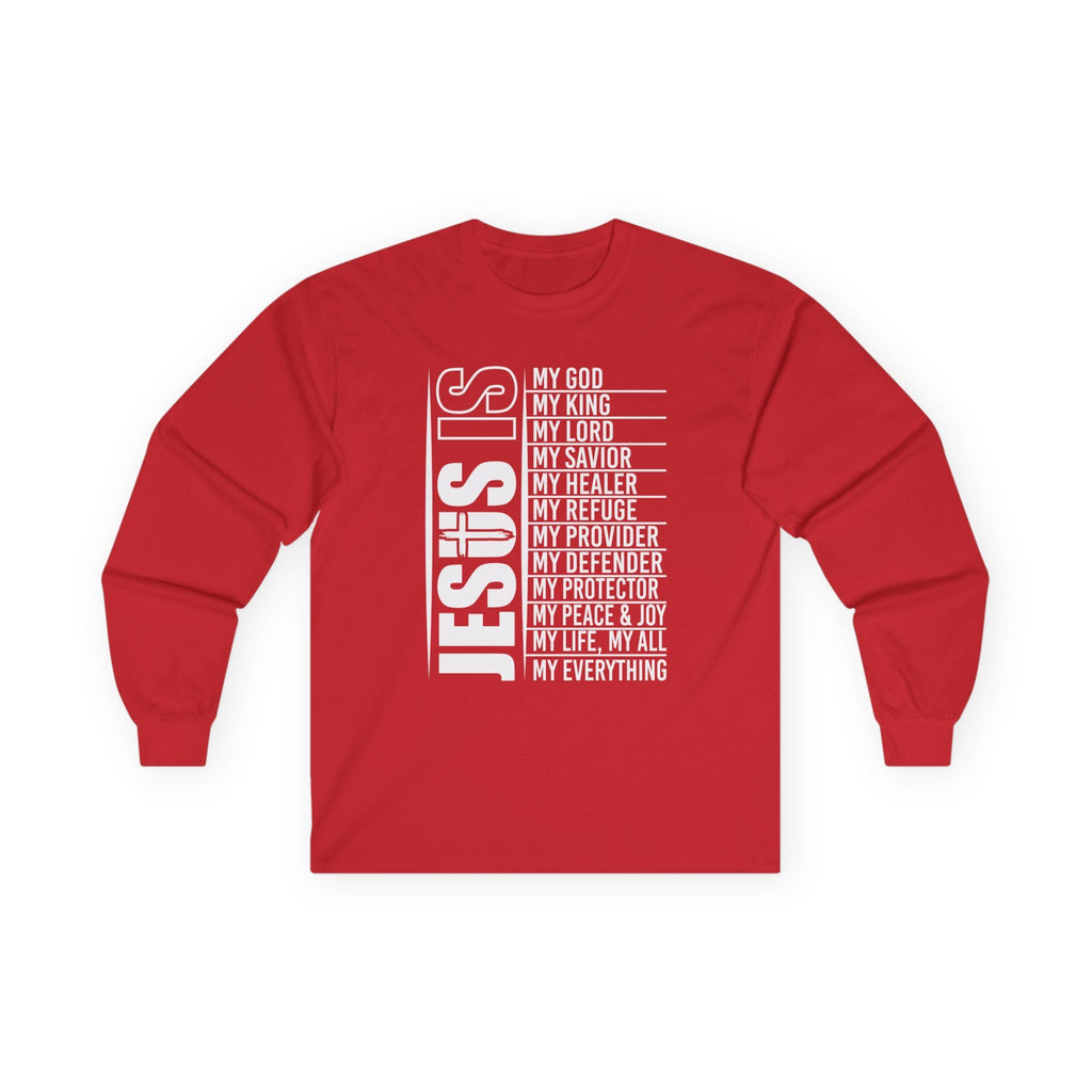 Faith Based Teen Boys Long Sleeve T-Shirt - Jesus Is | Long - sleeve by atgodanddesigns