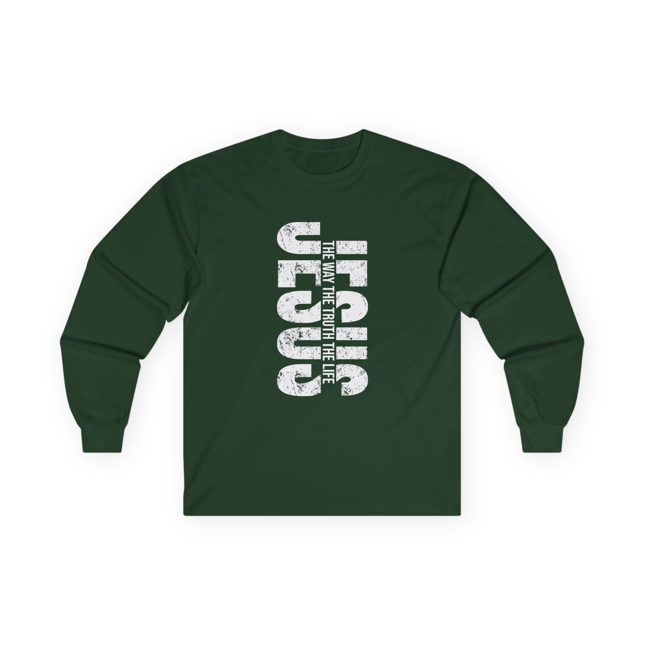 Faith Based Teen Boys Long Sleeve T-Shirt - Jesus The Way The Truth The Life | Long - sleeve by atgodanddesigns