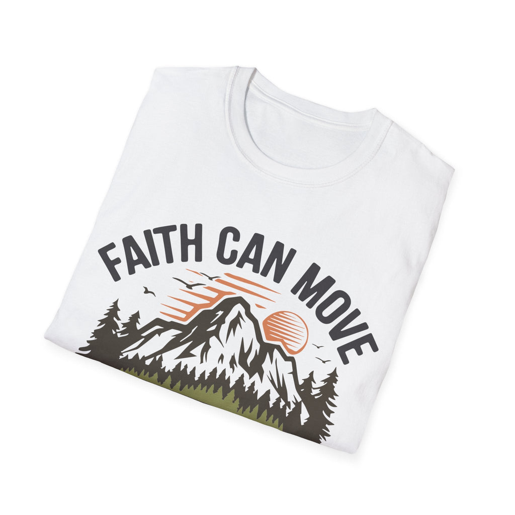 Faith Based Teen Boys T-Shirt - Faith Can Move Mountains | T-Shirt by atgodanddesigns
