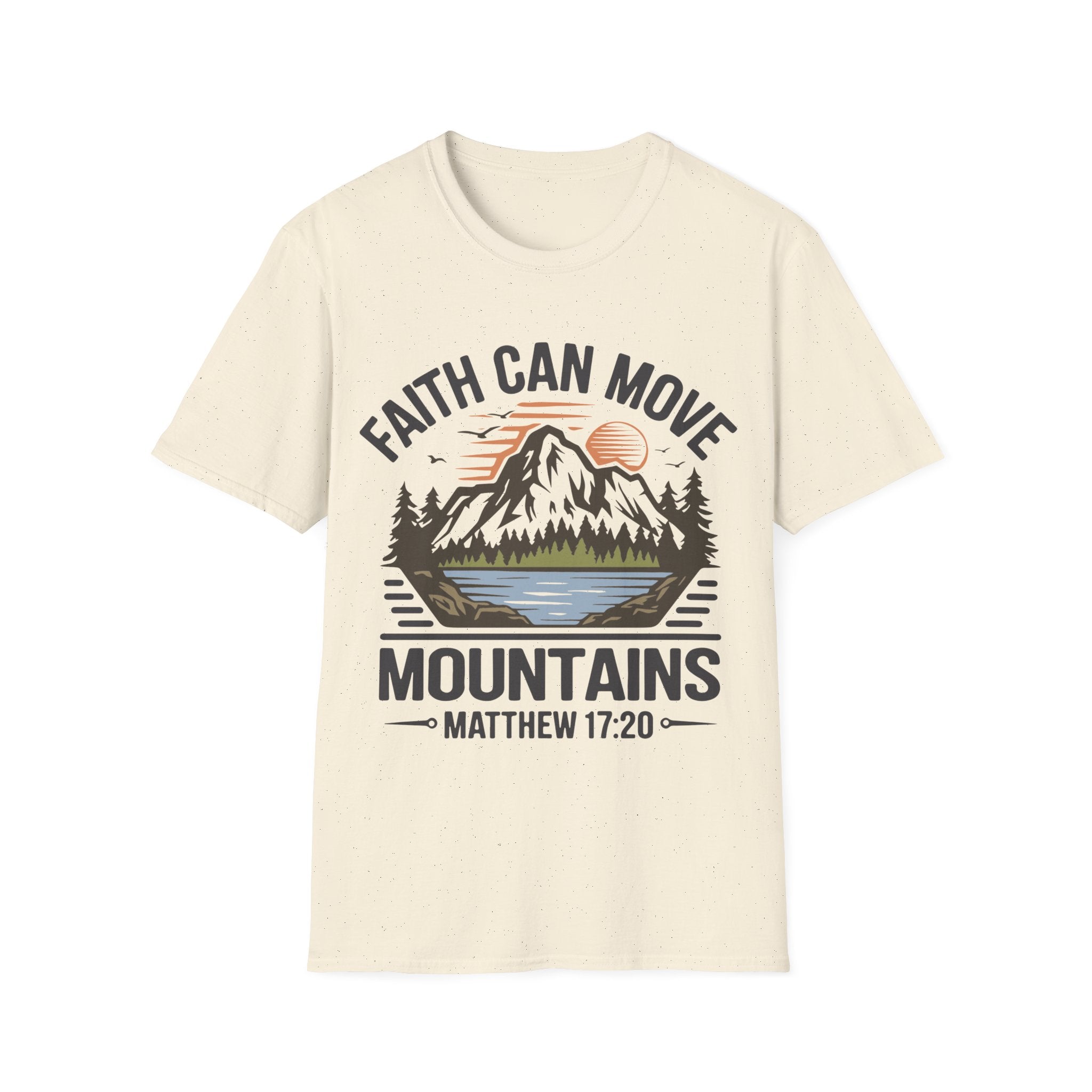 Faith Based Teen Boys T-Shirt - Faith Can Move Mountains | T-Shirt by atgodanddesigns