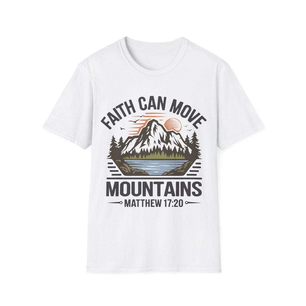 Faith Based Teen Boys T-Shirt - Faith Can Move Mountains | T-Shirt by atgodanddesigns