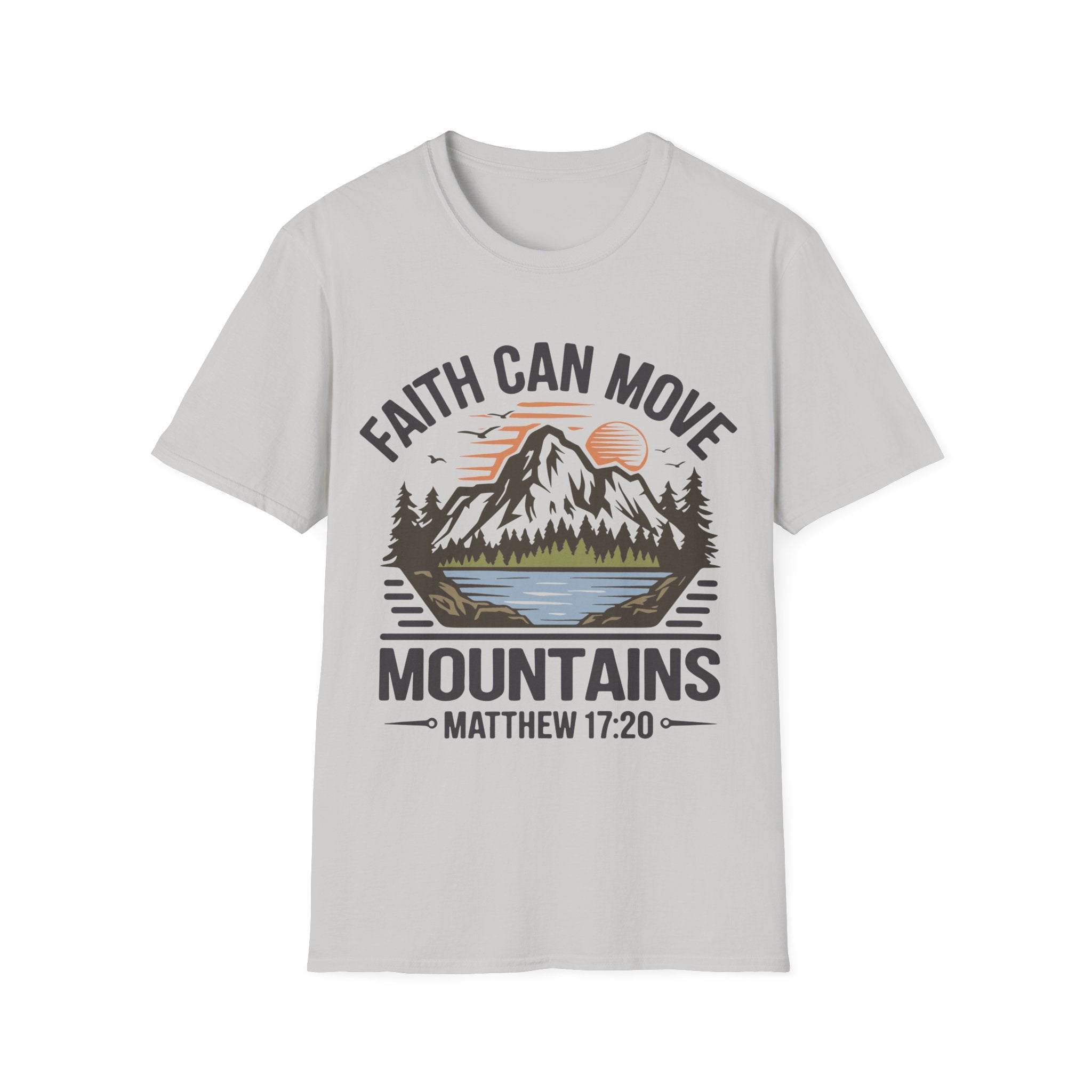 Faith Based Teen Boys T-Shirt - Faith Can Move Mountains | T-Shirt by atgodanddesigns
