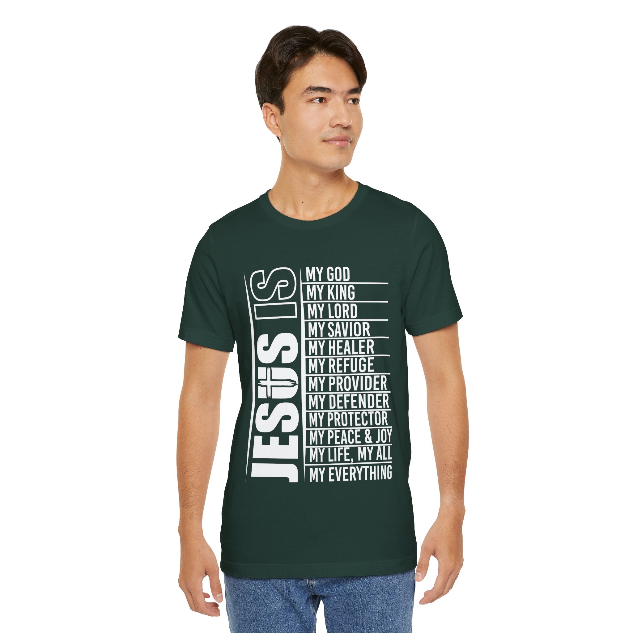 Faith Based Teen Boys T-Shirt - Jesus is | T-Shirt by atgodanddesigns