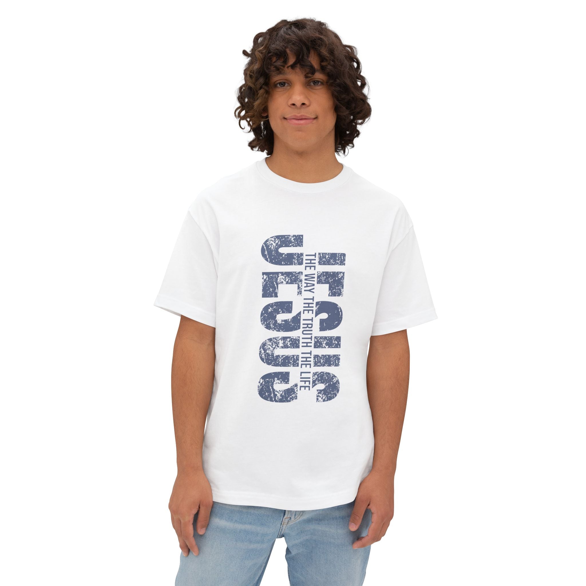 Faith Based Teen Boys T-Shirt - Jesus The Way The Truth The Life | T-Shirt by atgodanddesigns