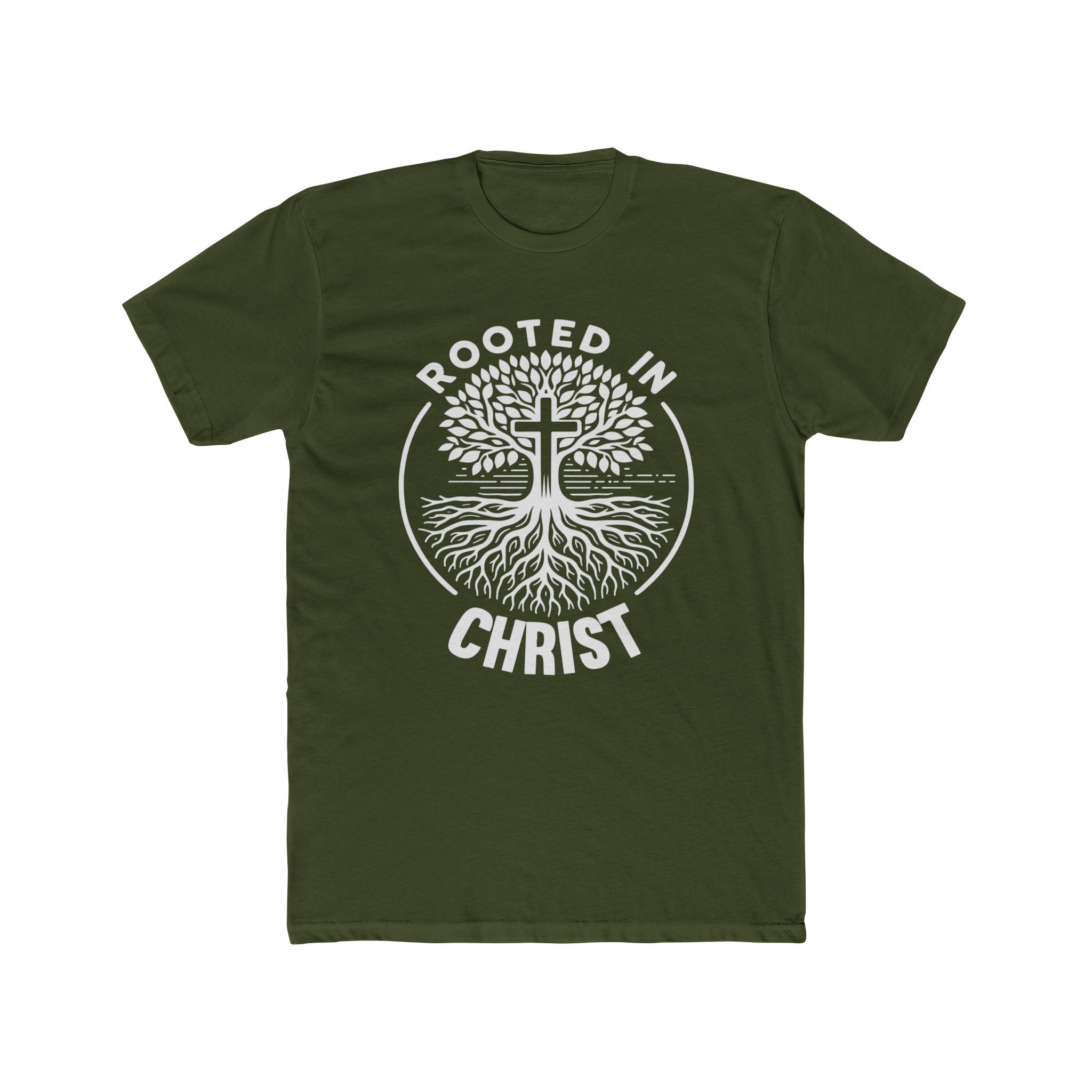 Faith Based Teen Boys T-Shirt - Rooted In Christ | T-Shirt by atgodanddesigns