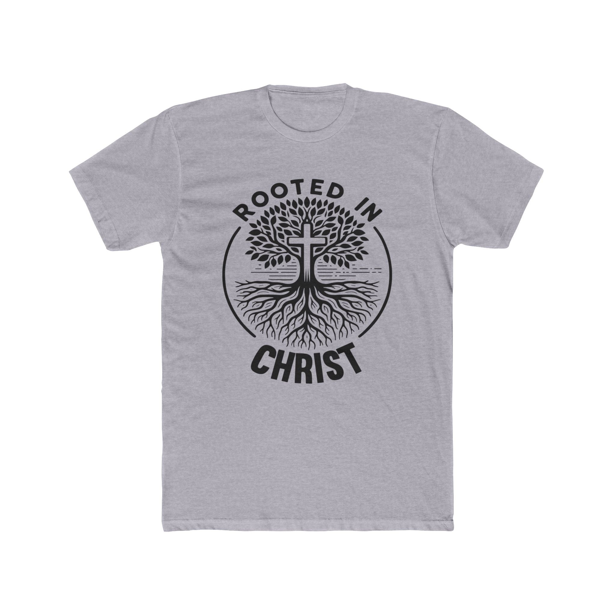 Faith Based Teen Boys T-Shirt - Rooted In Christ | T-Shirt by atgodanddesigns