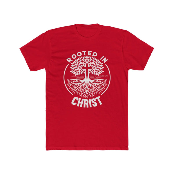 Faith Based Teen Boys T-Shirt - Rooted In Christ | T-Shirt by atgodanddesigns