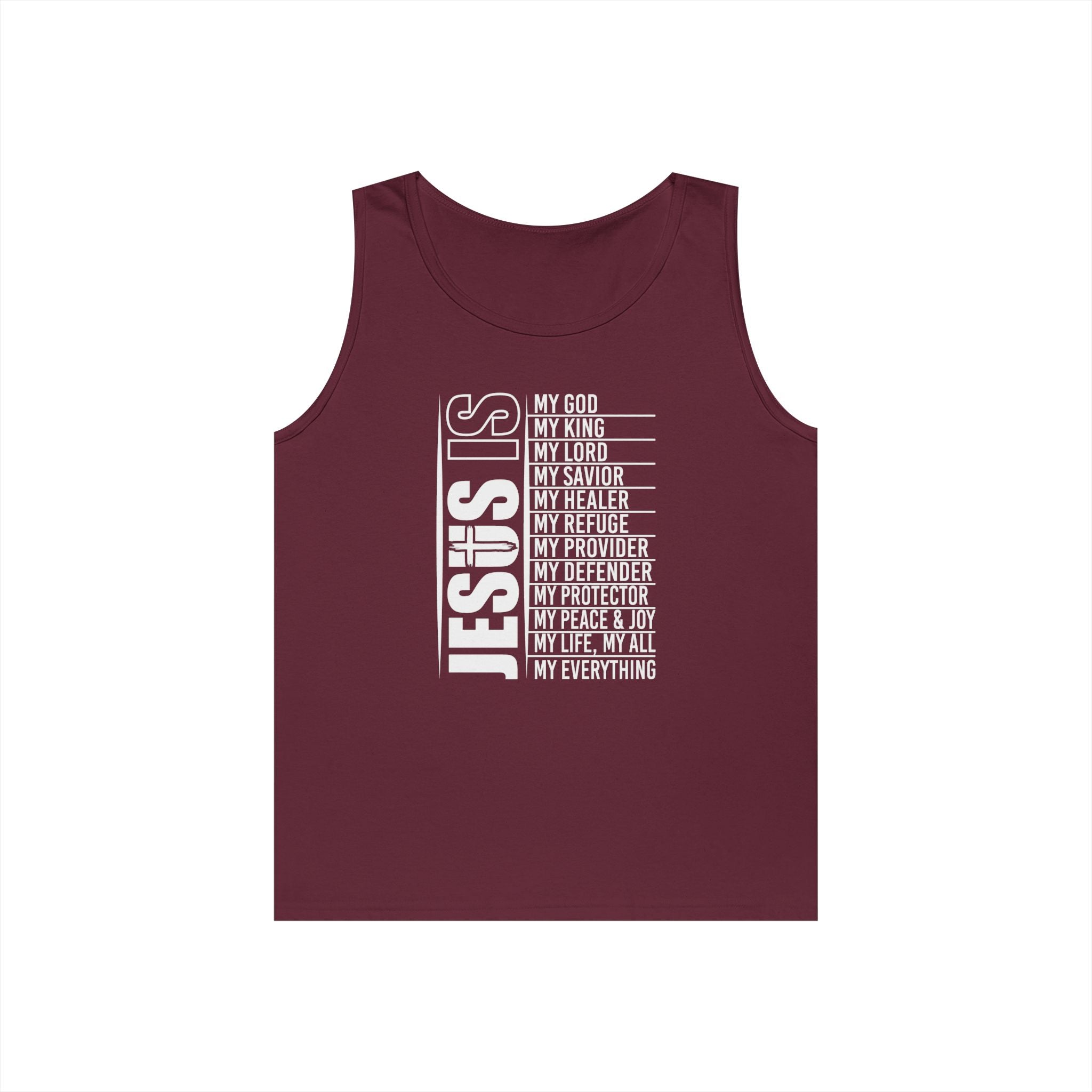 Faith Based Teen Boys Tank - Jesus Is | Tank Top by atgodanddesigns