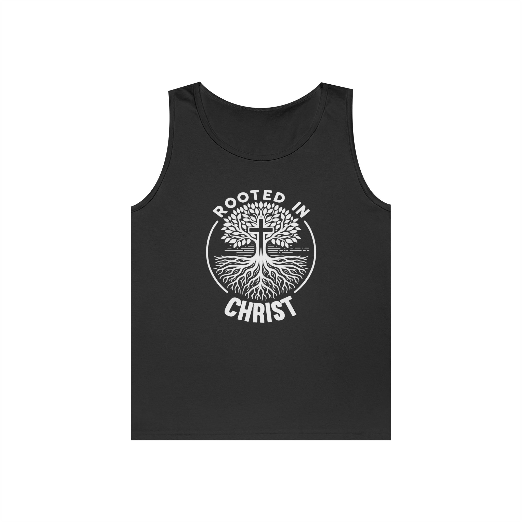 Faith Based Teen Boys Tank - Rooted in Christ | Tank Top by atgodanddesigns