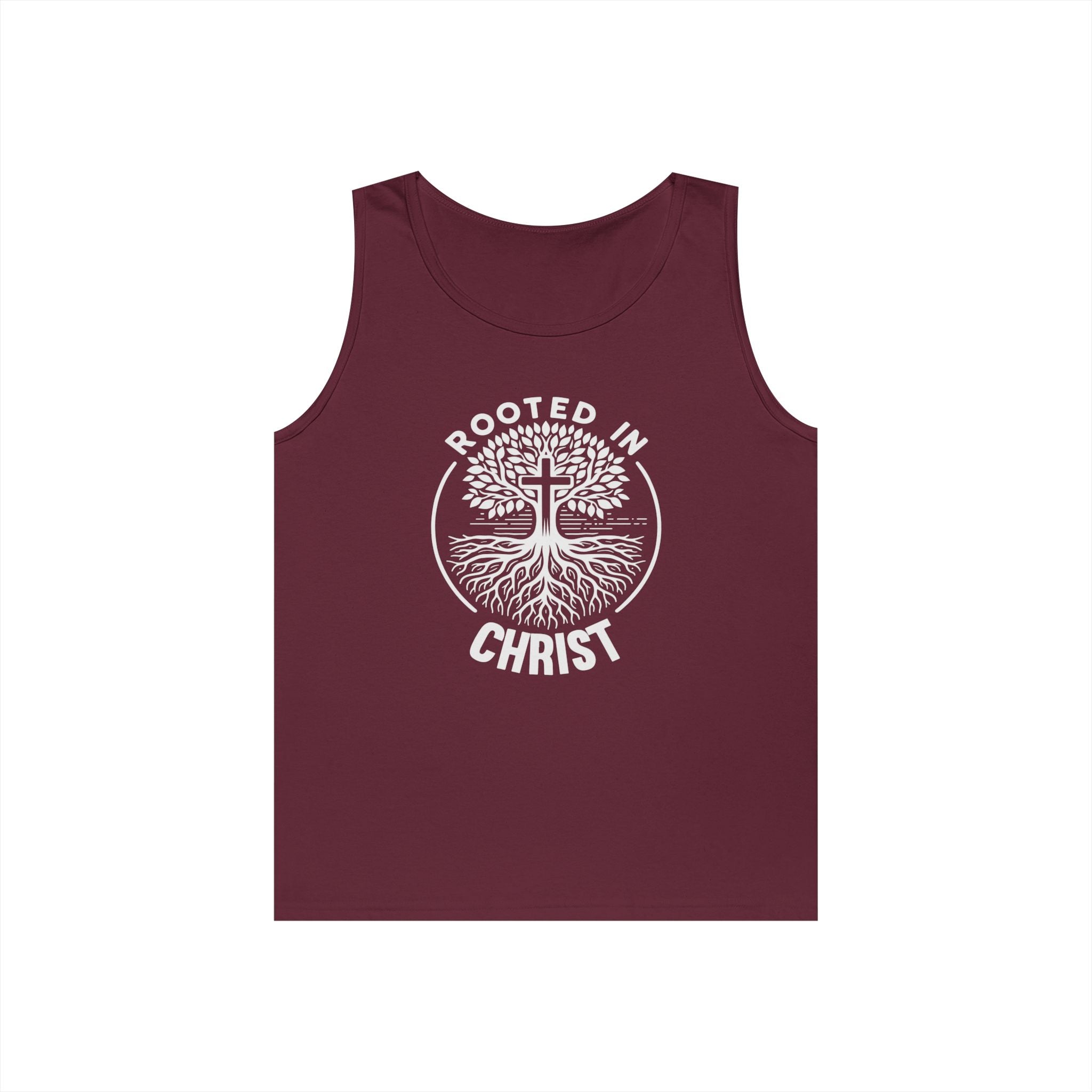 Faith Based Teen Boys Tank - Rooted in Christ | Tank Top by atgodanddesigns