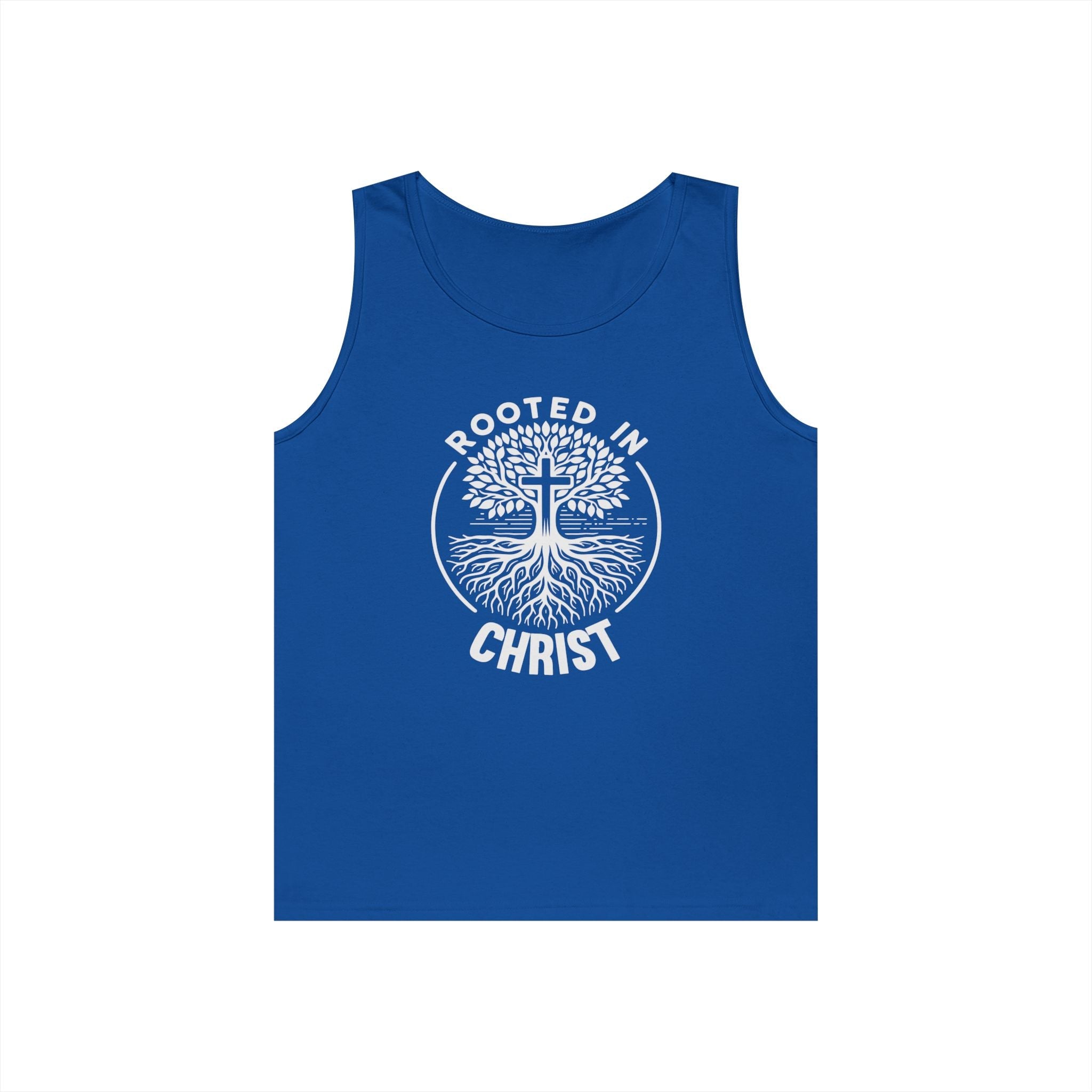 Faith Based Teen Boys Tank - Rooted in Christ | Tank Top by atgodanddesigns