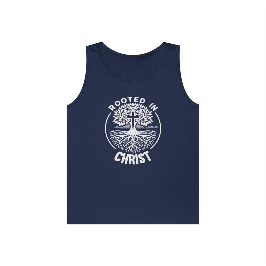Faith Based Teen Boys Tank - Rooted in Christ | Tank Top by atgodanddesigns