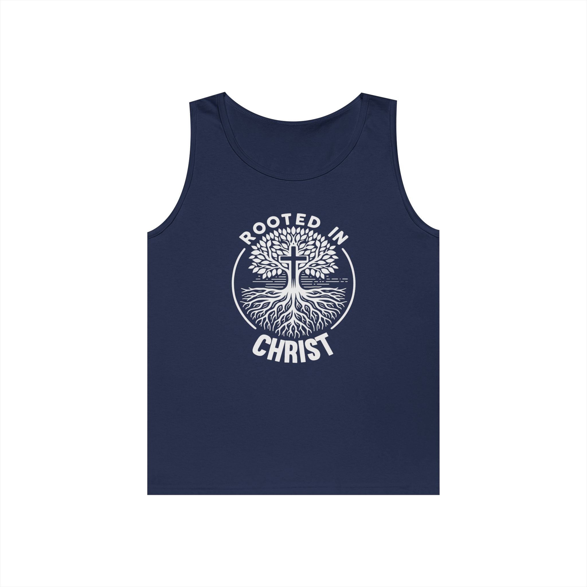 Faith Based Teen Boys Tank - Rooted in Christ | Tank Top by atgodanddesigns