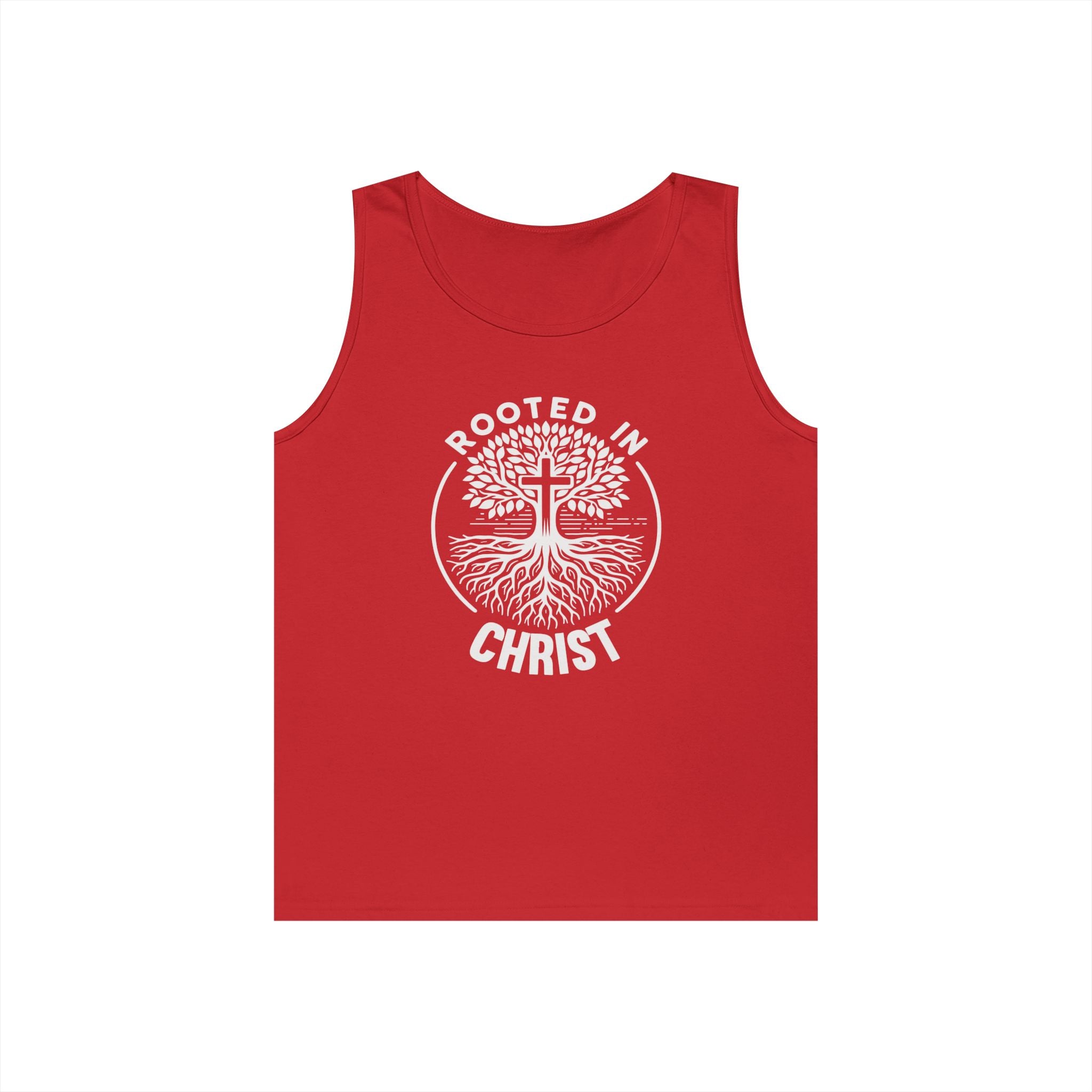Faith Based Teen Boys Tank - Rooted in Christ | Tank Top by atgodanddesigns