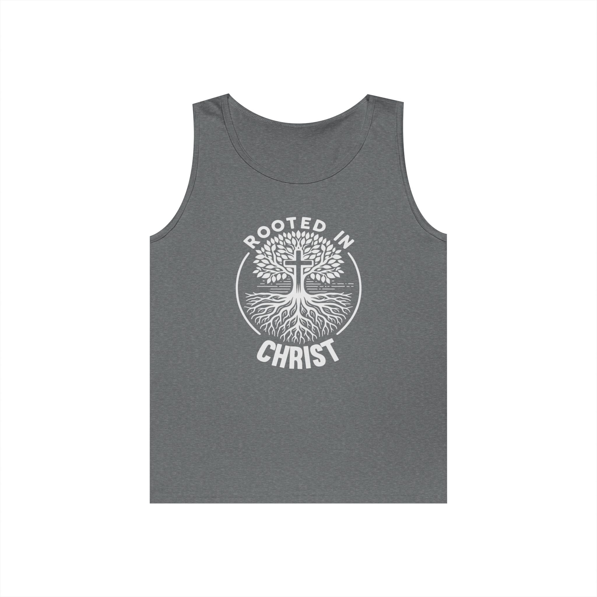 Faith Based Teen Boys Tank - Rooted in Christ | Tank Top by atgodanddesigns