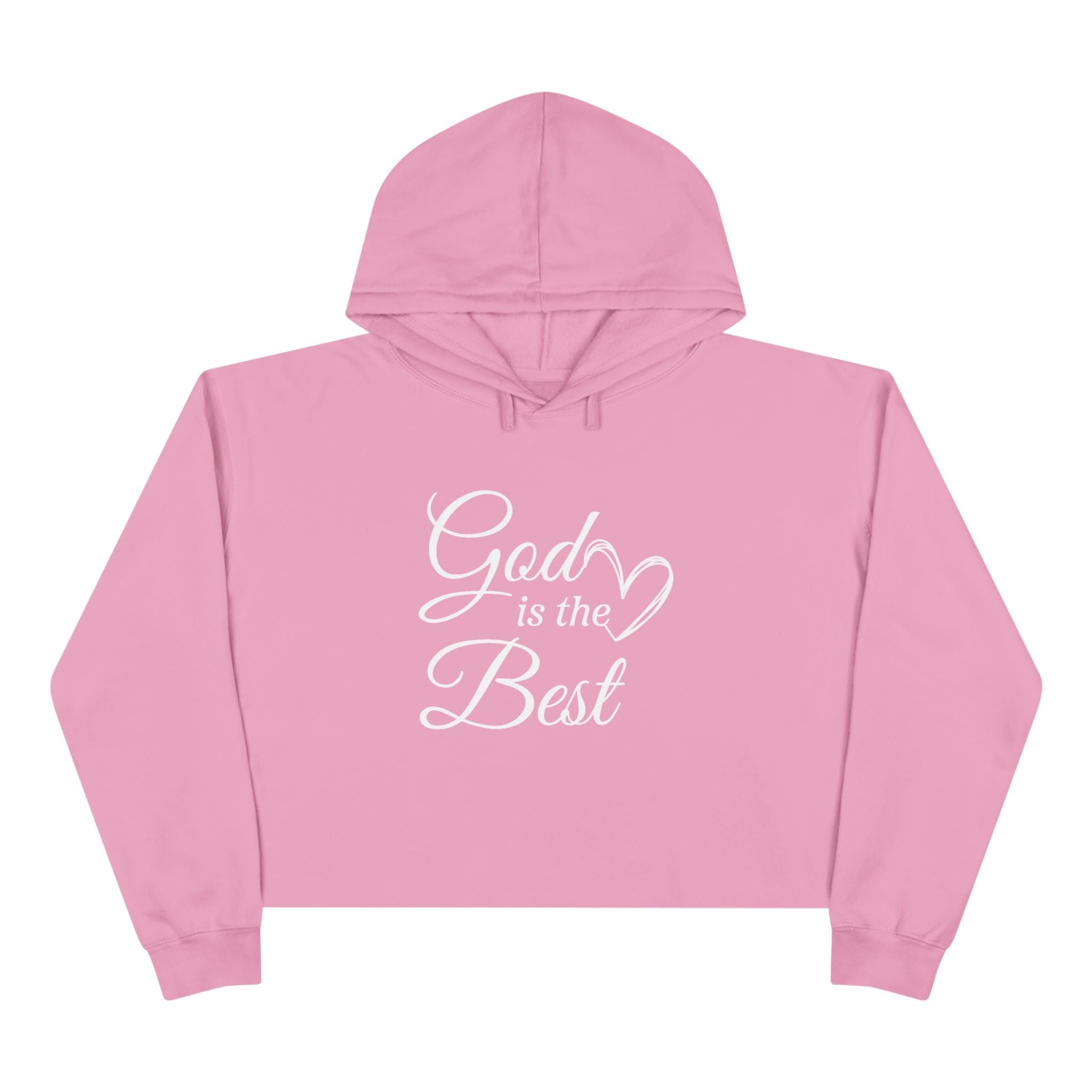 Faith Based Teen Girls Crop Hoodie - God Is The Best | Hoodie by atgodanddesigns