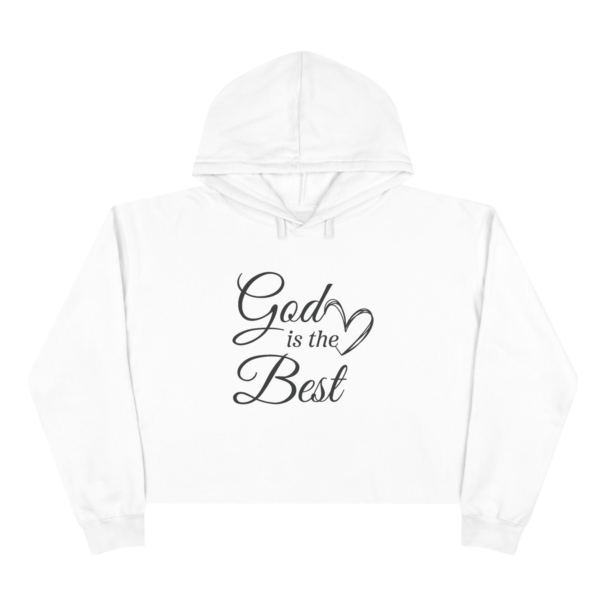 Faith Based Teen Girls Crop Hoodie - God Is The Best | Hoodie by atgodanddesigns