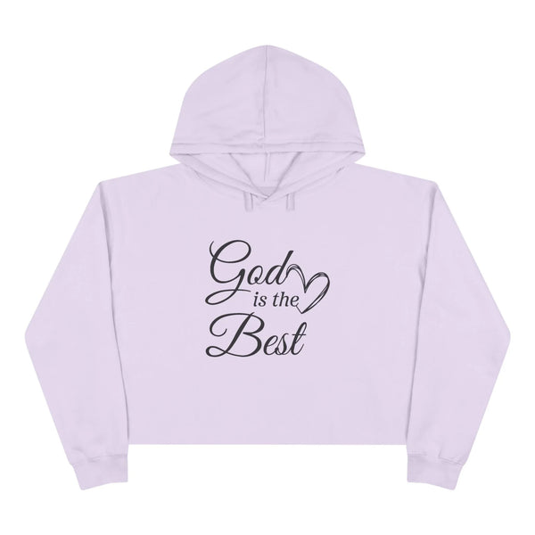 Faith Based Teen Girls Crop Hoodie - God Is The Best | Hoodie by atgodanddesigns