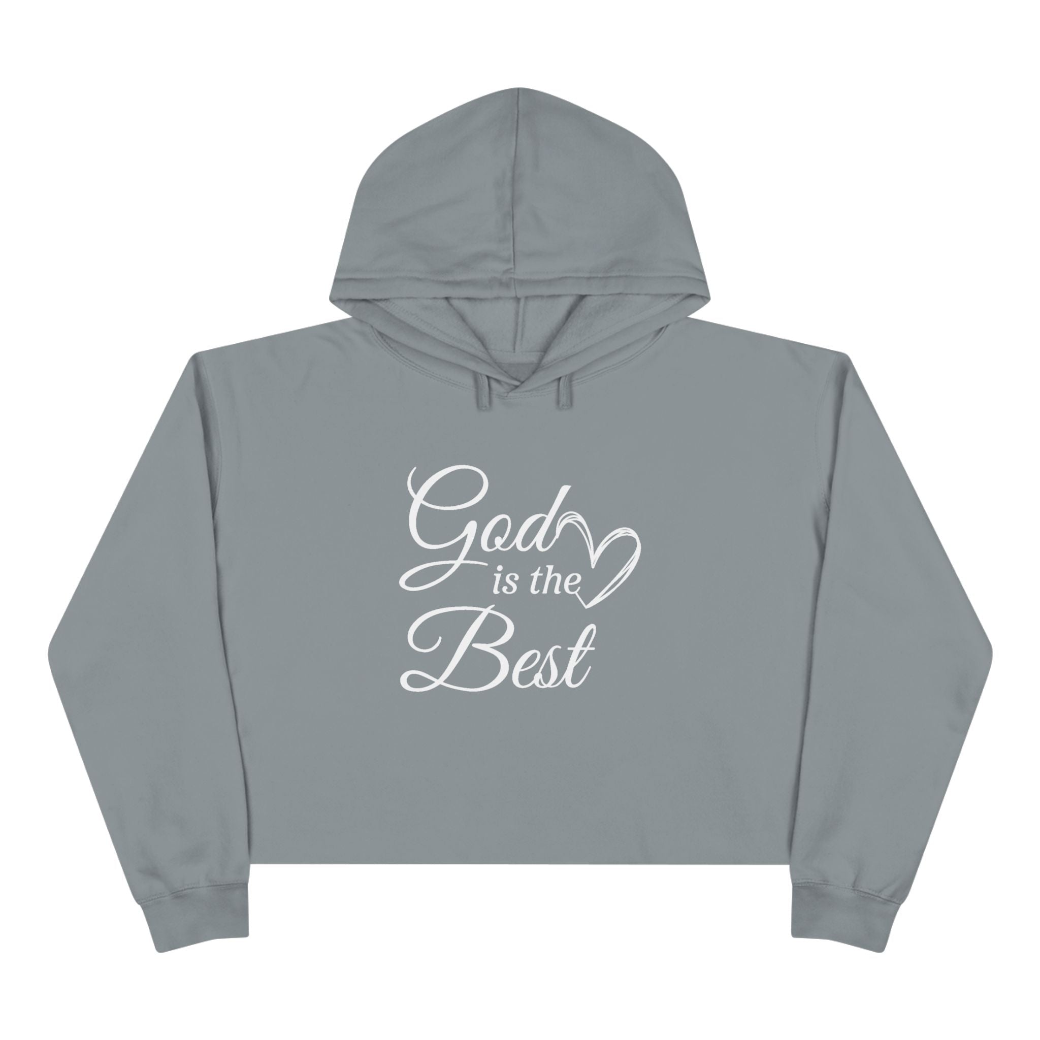 Faith Based Teen Girls Crop Hoodie - God Is The Best | Hoodie by atgodanddesigns