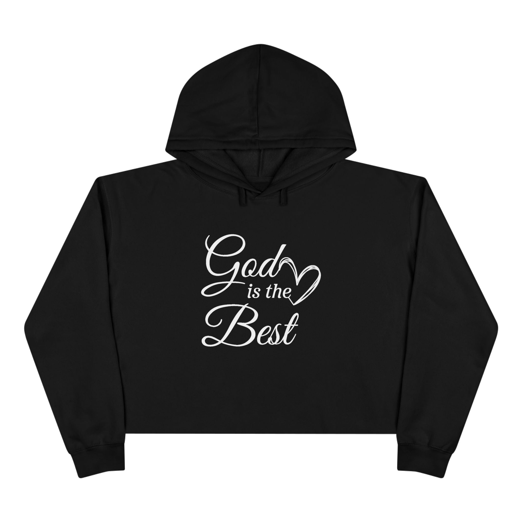 Faith Based Teen Girls Crop Hoodie - God Is The Best | Hoodie by atgodanddesigns