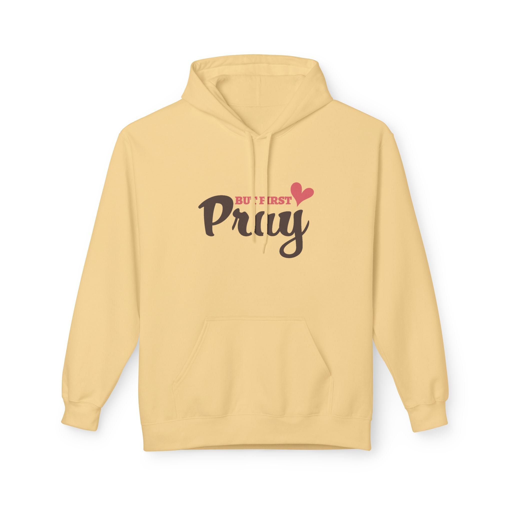 Faith Based Teen Girls Fleece Hoodie - But First Pray | Hoodie by atgodanddesigns