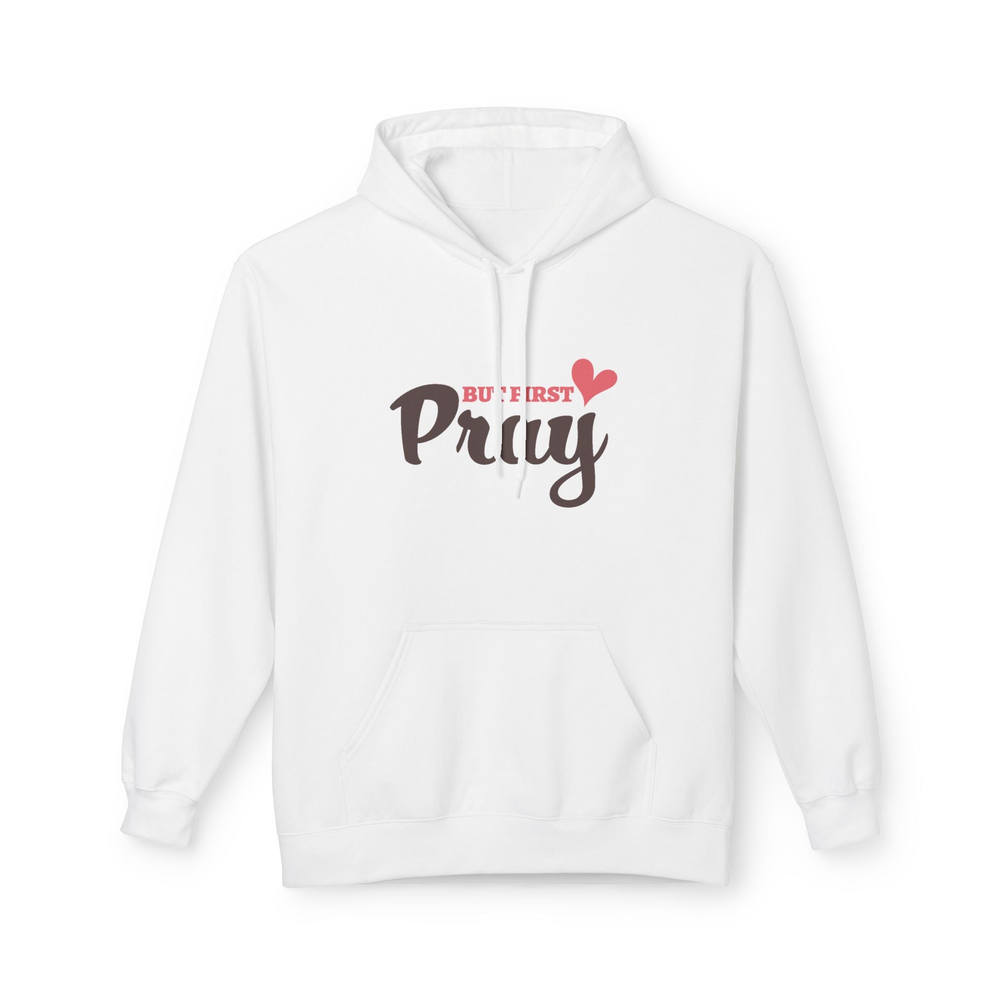 Faith Based Teen Girls Fleece Hoodie - But First Pray | Hoodie by atgodanddesigns