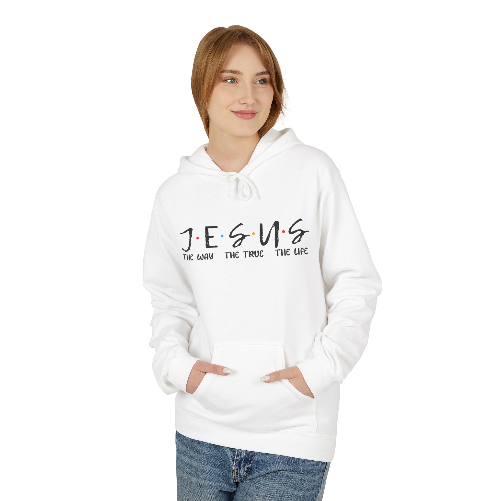 Faith Based Teen Girls Hoodie - J.E.S.U.S The Way The True The Light | Hoodie by atgodanddesigns