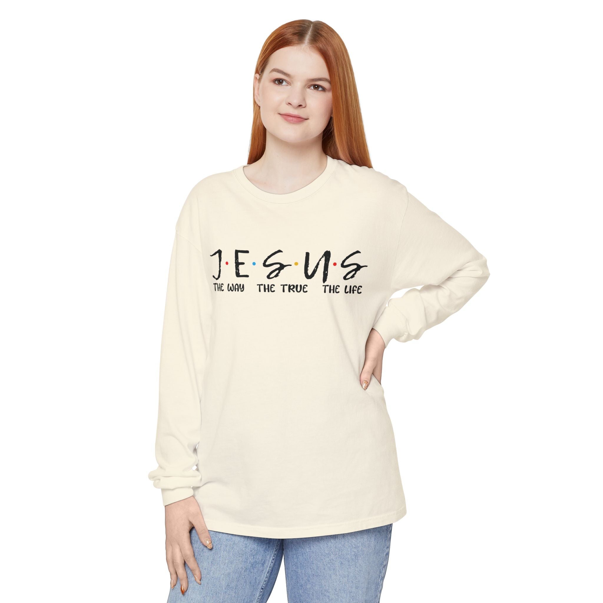 Faith Based Teen Girls Long Sleeve T-Shirt - J.E.S.U.S The Way The True The Light | Long - sleeve by atgodanddesigns