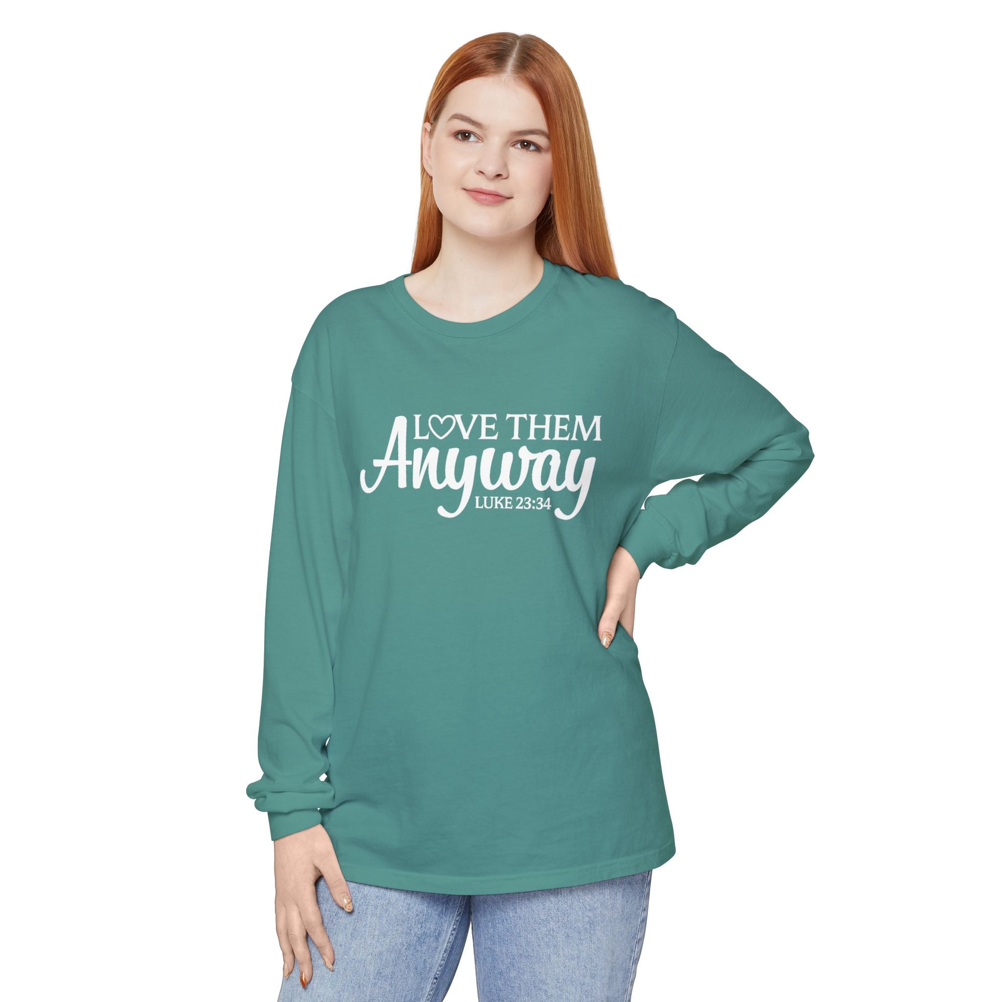 Faith Based Teen Girls - Long Sleeve T-Shirt - Love Them Anyways | Long - sleeve by atgodanddesigns