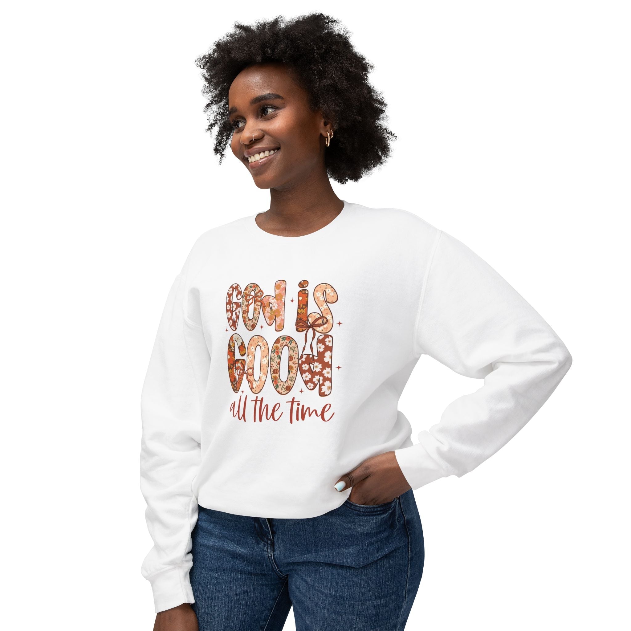 Faith Based Teen Girls Sweatshirt - God Is Good All The Time | Sweatshirt by atgodanddesigns